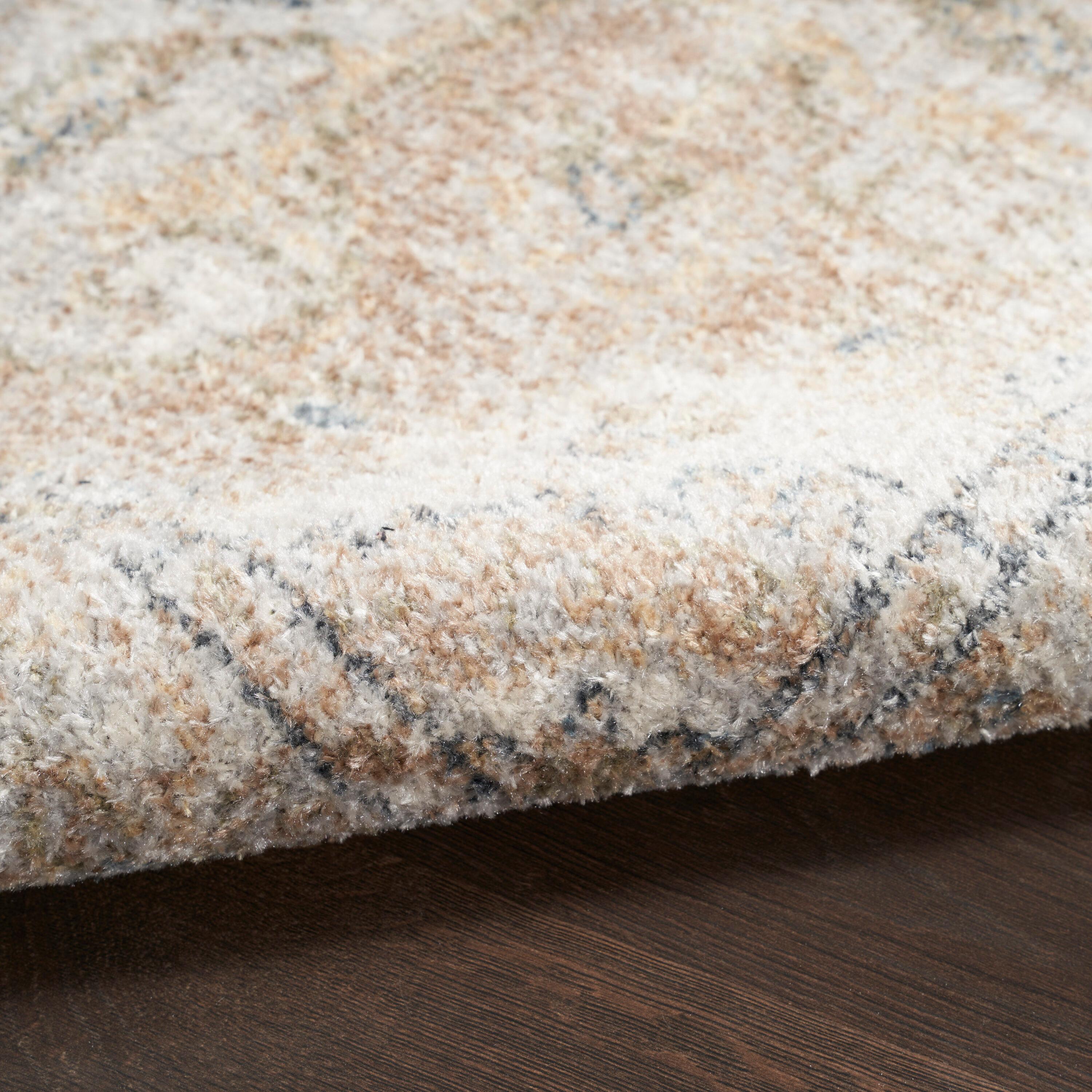 Nourison Astra Machine Washable Vintage Medallion Indoor Bathroom, Kitchen Runner Rug Beige 2'2" x 10'