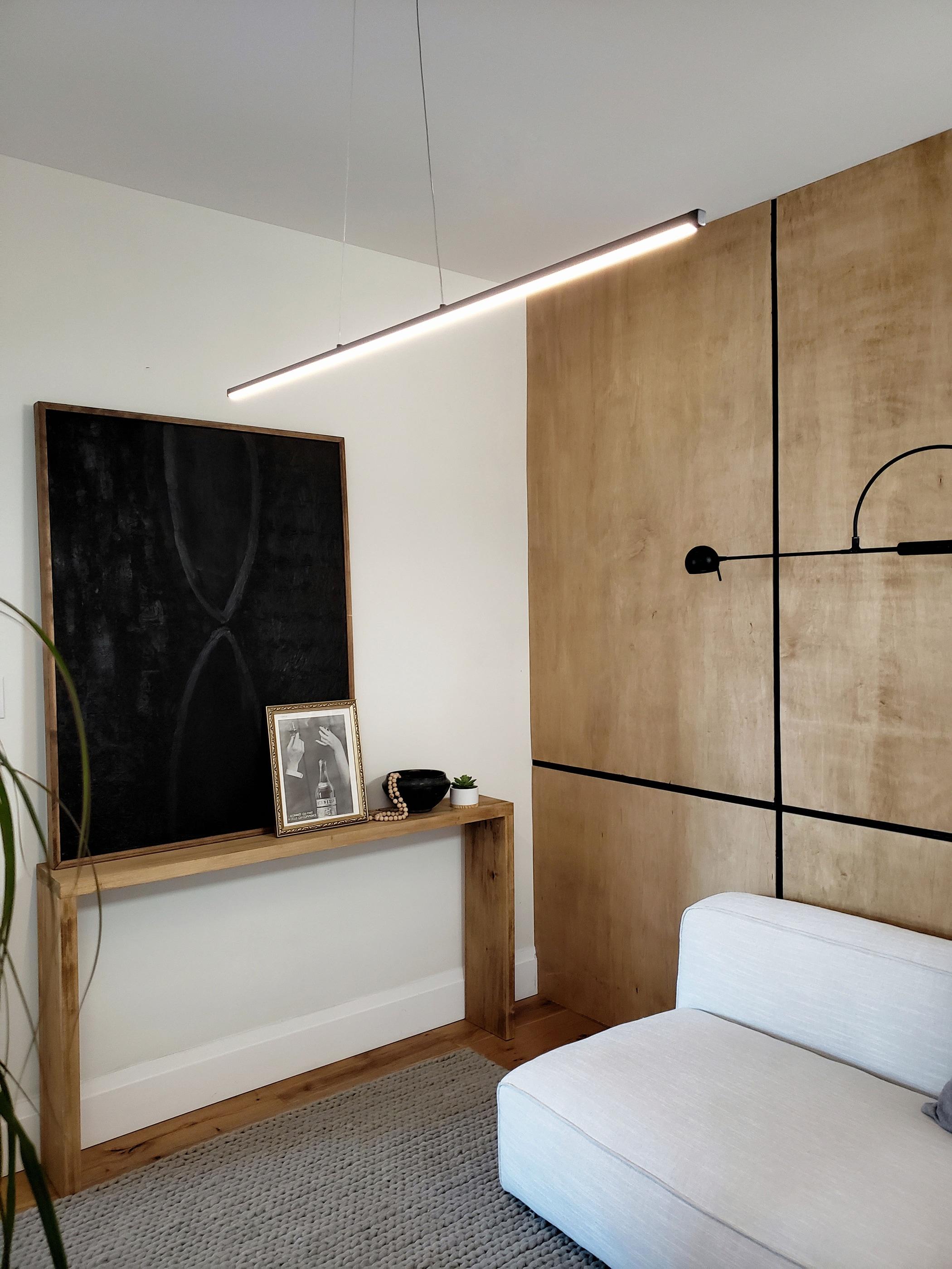 Dainolite ARY-4830LEDHP-MB 30W Led Horizontal Pendant Matte Black with White Acrylic Diffuser