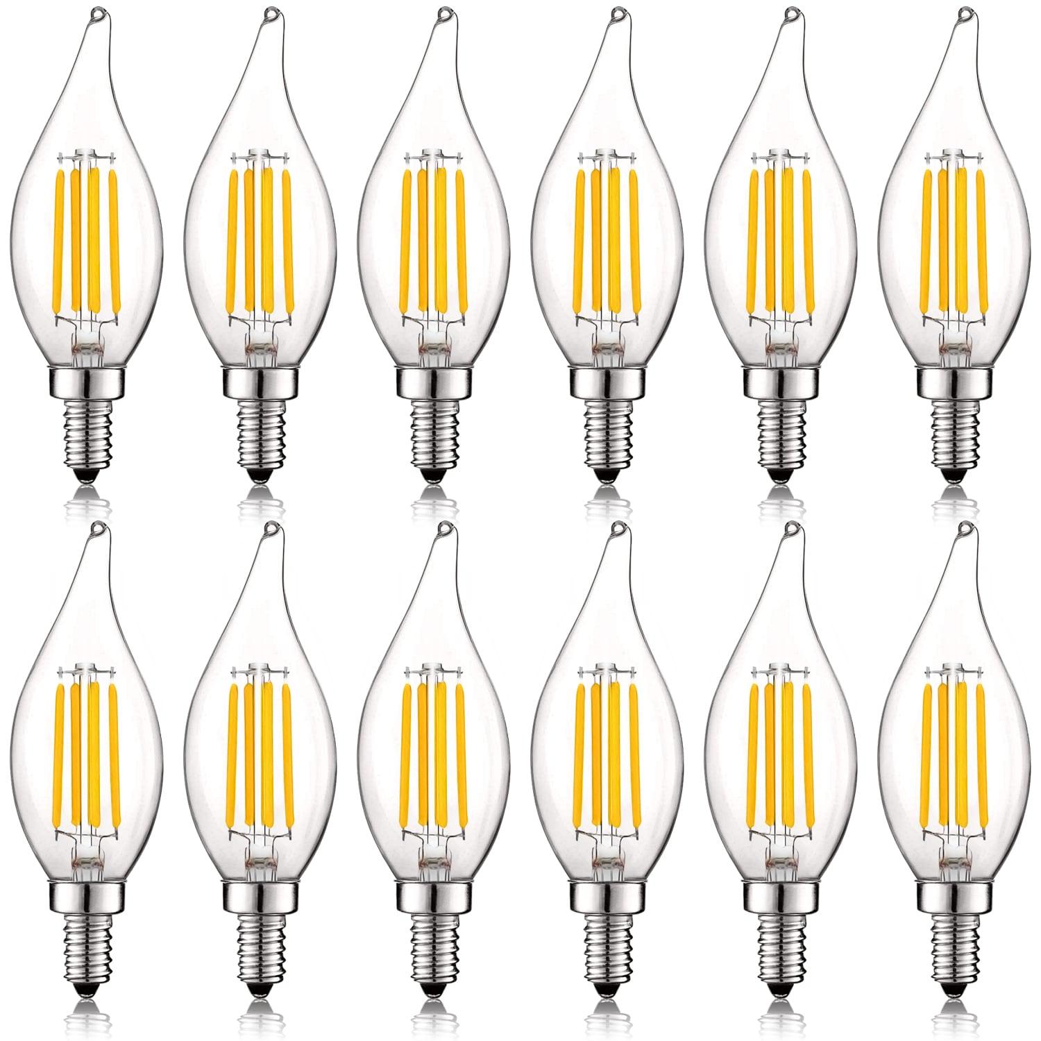 5 Watt (40 Watt Equivalent), CA11 LED, Dimmable Light Bulb, E12/Candelabra Base