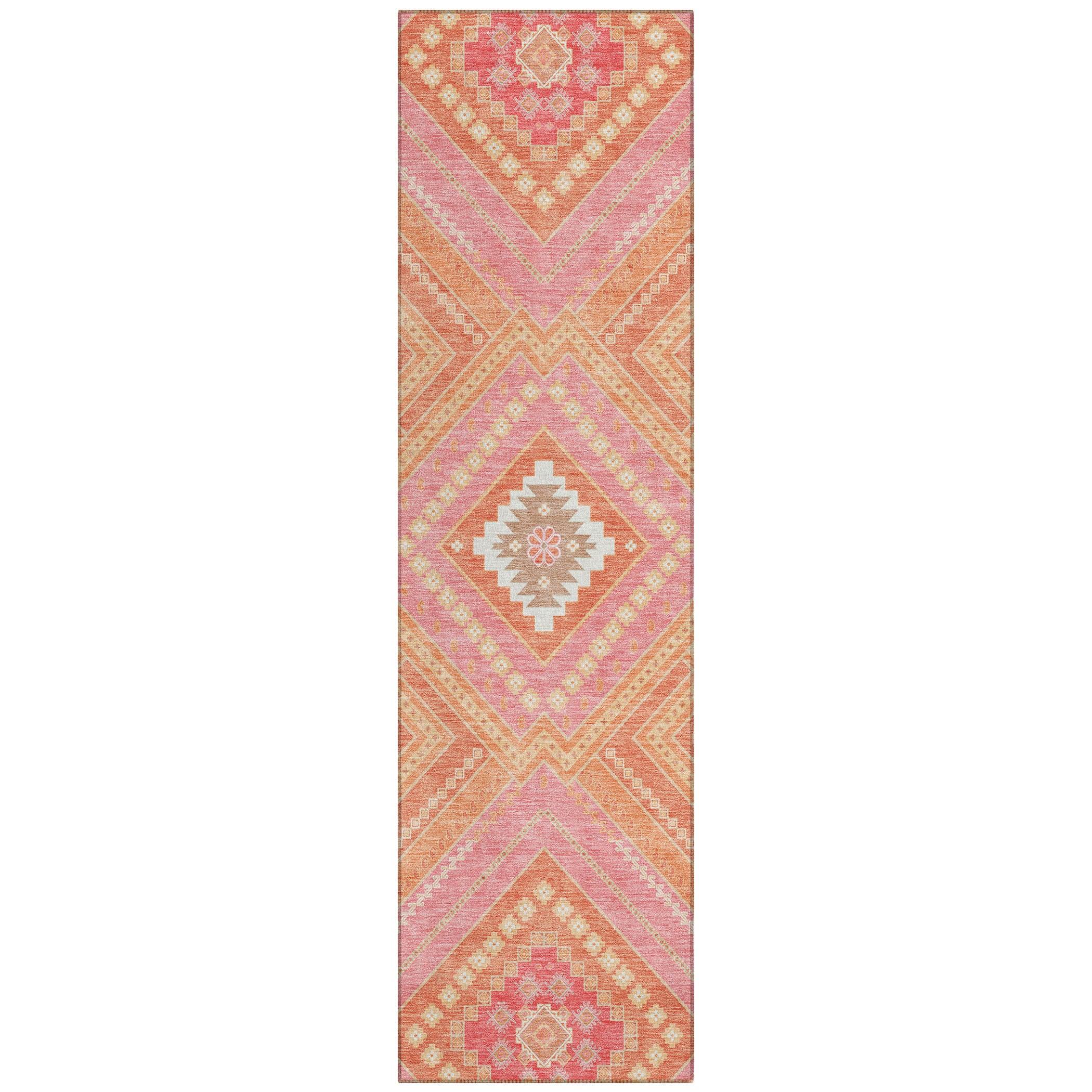 Machine Washable Indoor/Outdoor Chayden ACN1010 Coral Rug