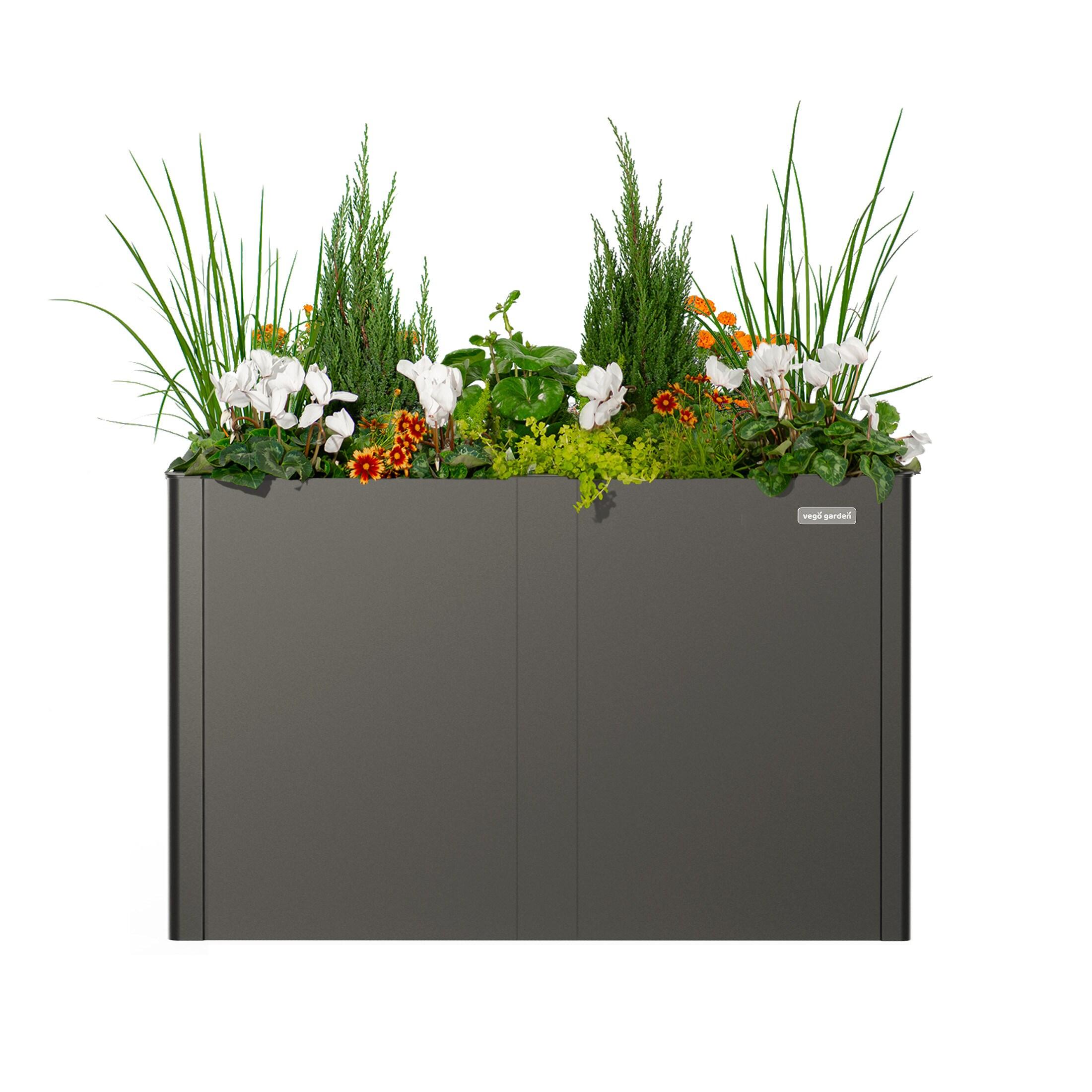 Modern 32" Tall Metal Outdoor Long Planter Box