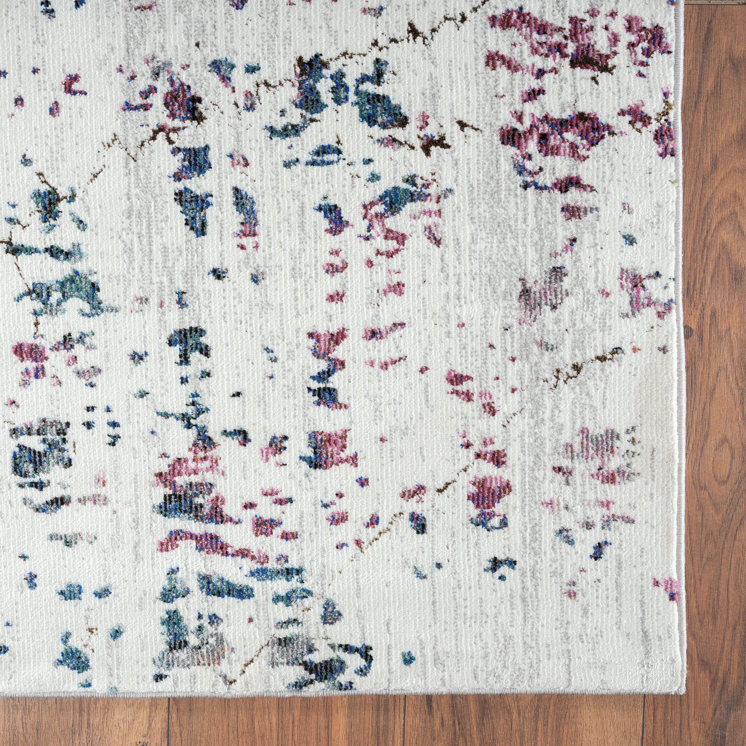 Ox Bay Pulse 5' x 7'6" Ivory/Beige Abstract Performance Indoor Area Rug