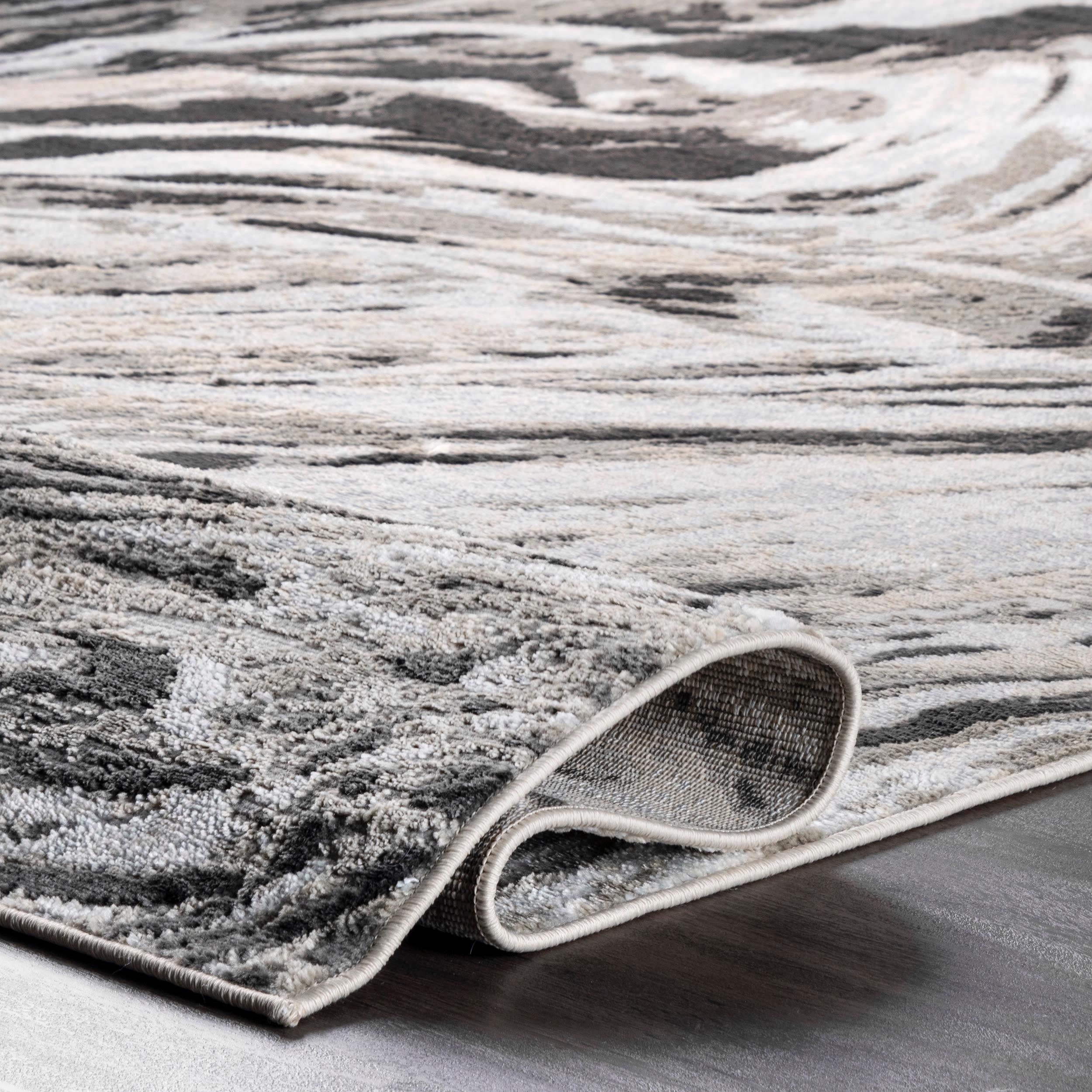 Nuloom Drea Marble Abstract Indoor Area Rug, Gray, 4'3"x6'3"