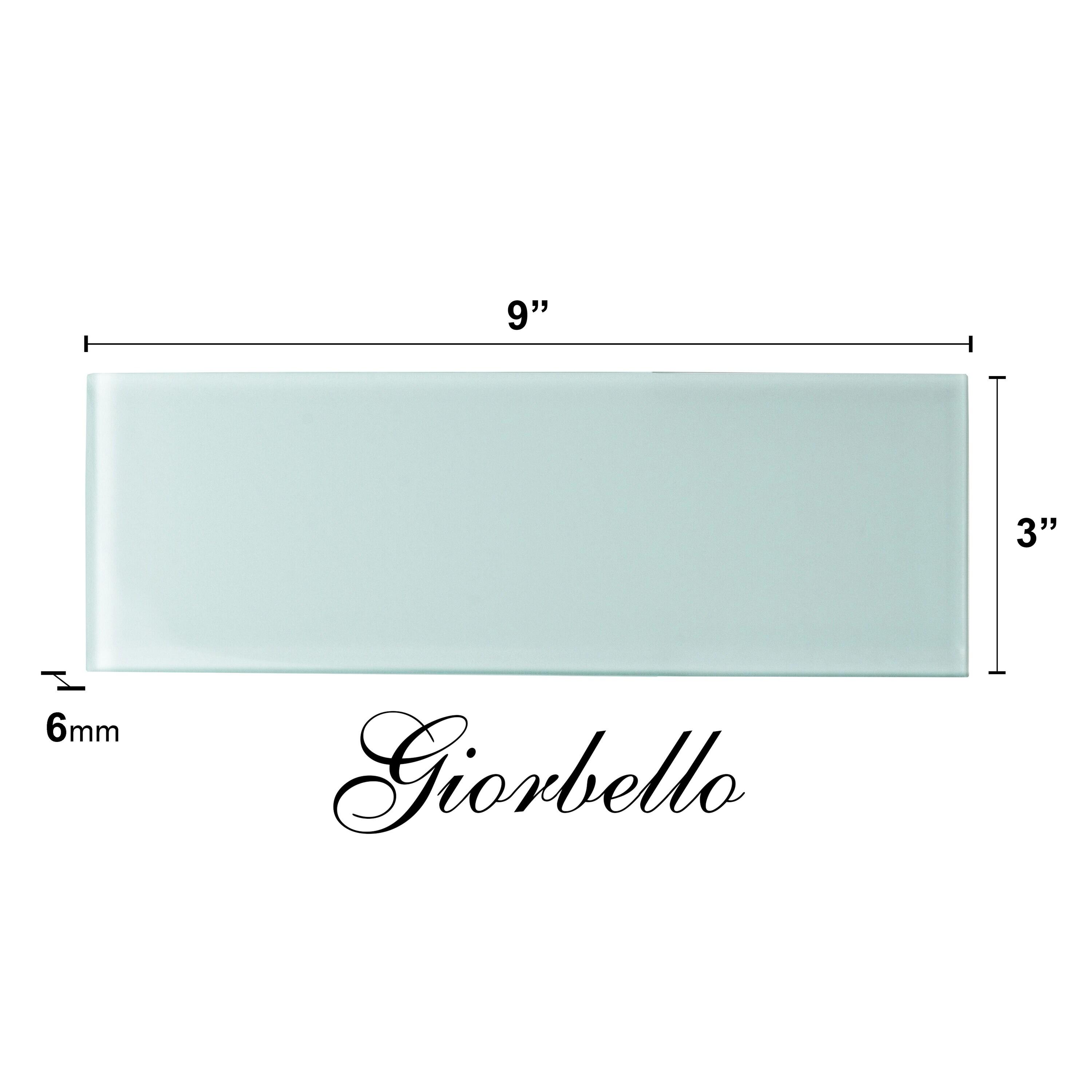 3" x 9" Glass Subway Tile