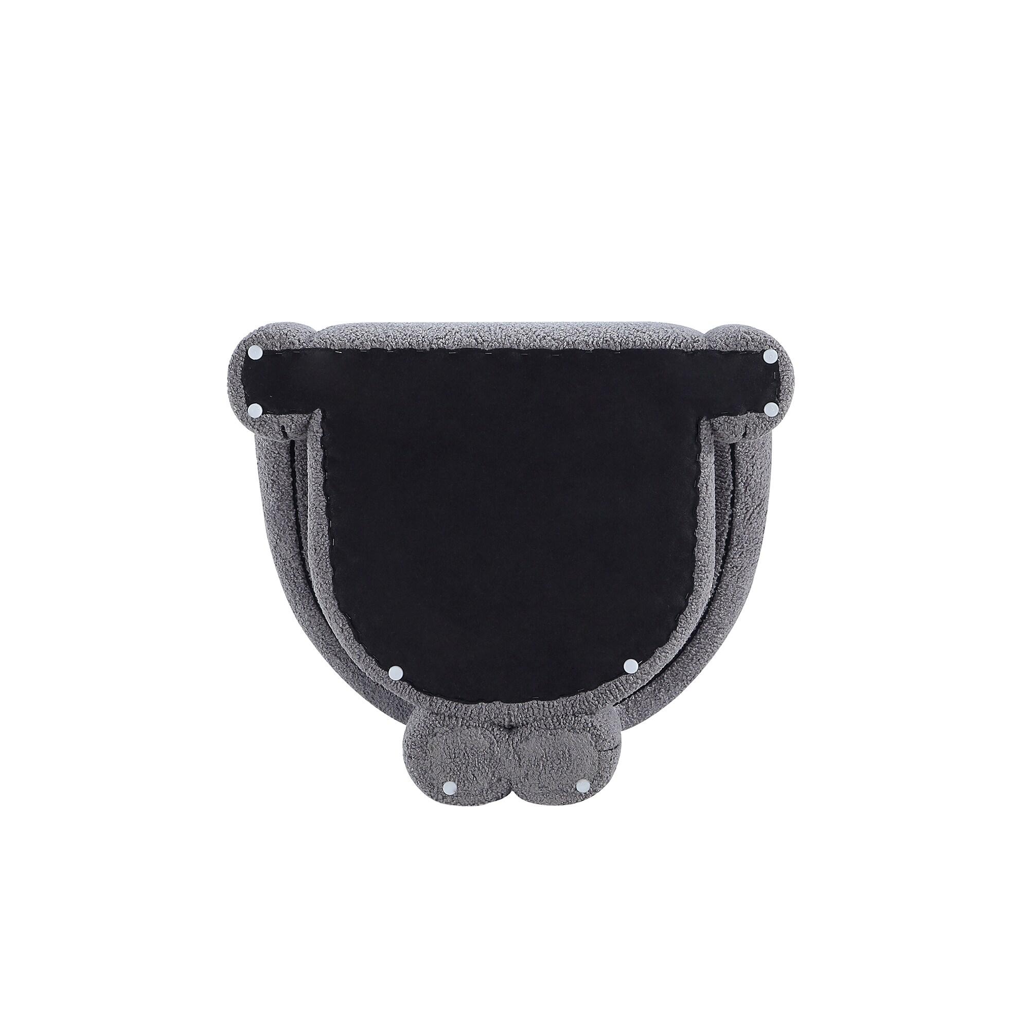 Manhattan Comfort Darian Modern Boucle Upholstered Accent Chair Gray: Pine Frame, Foam Cushion, No Assembly Required