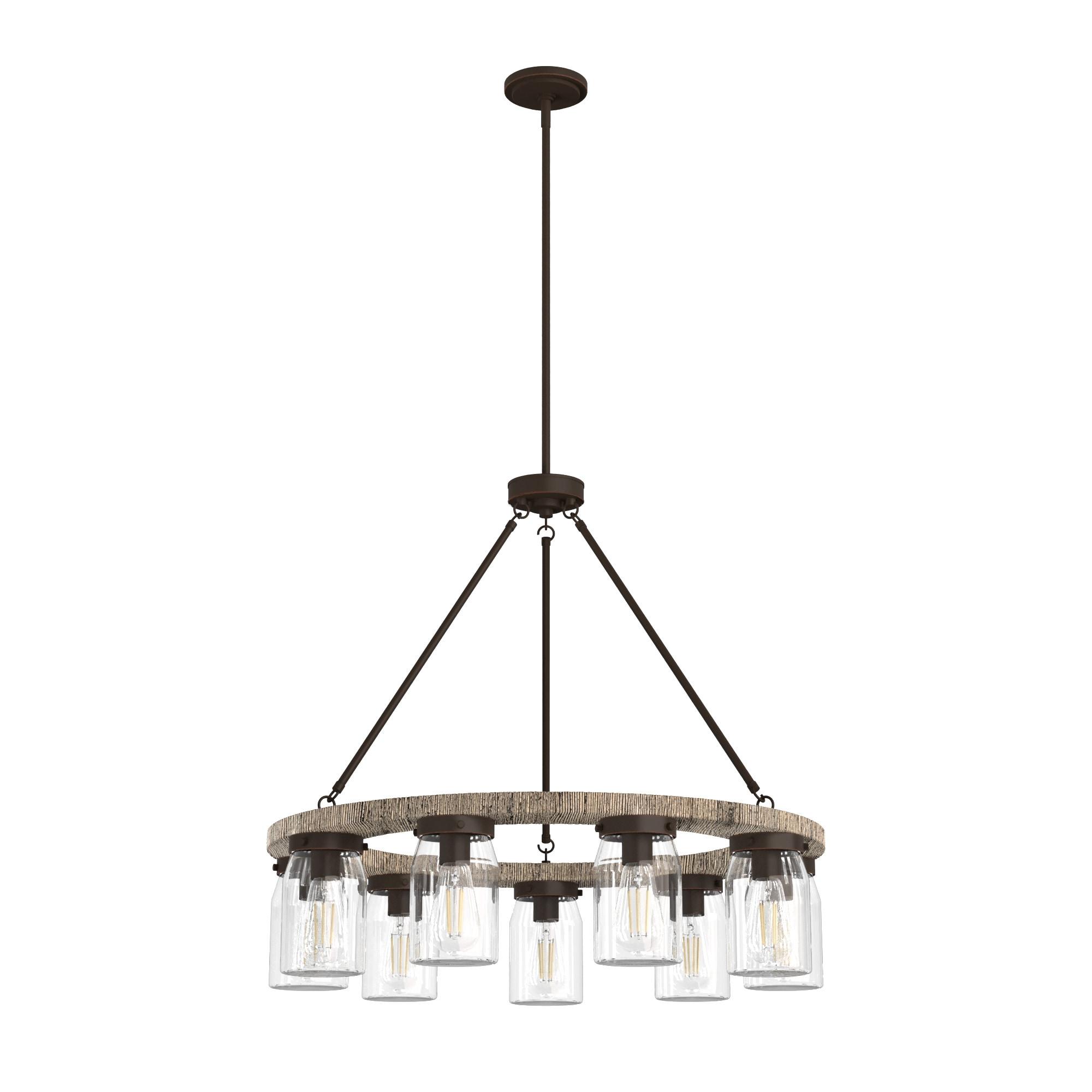 Devon Park Onyx Bengal 9-Light Bronze Wagon Wheel Chandelier