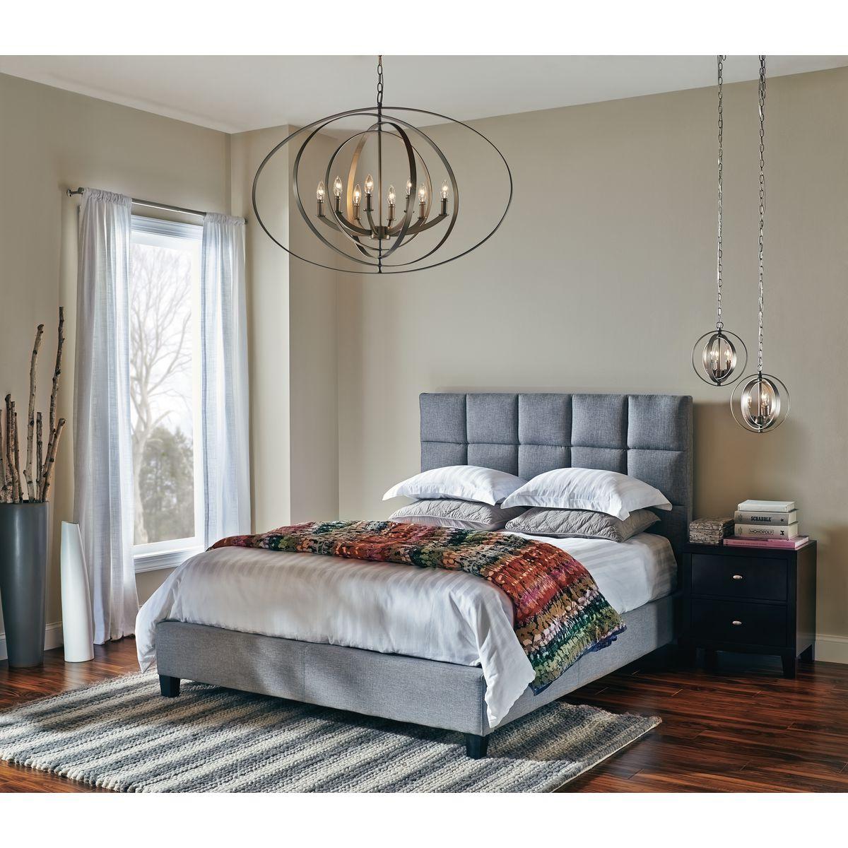 Progress Lighting Equinox 3-Light Mini-Pendant, Burnished Silver, Steel, Armillary Sphere Shade