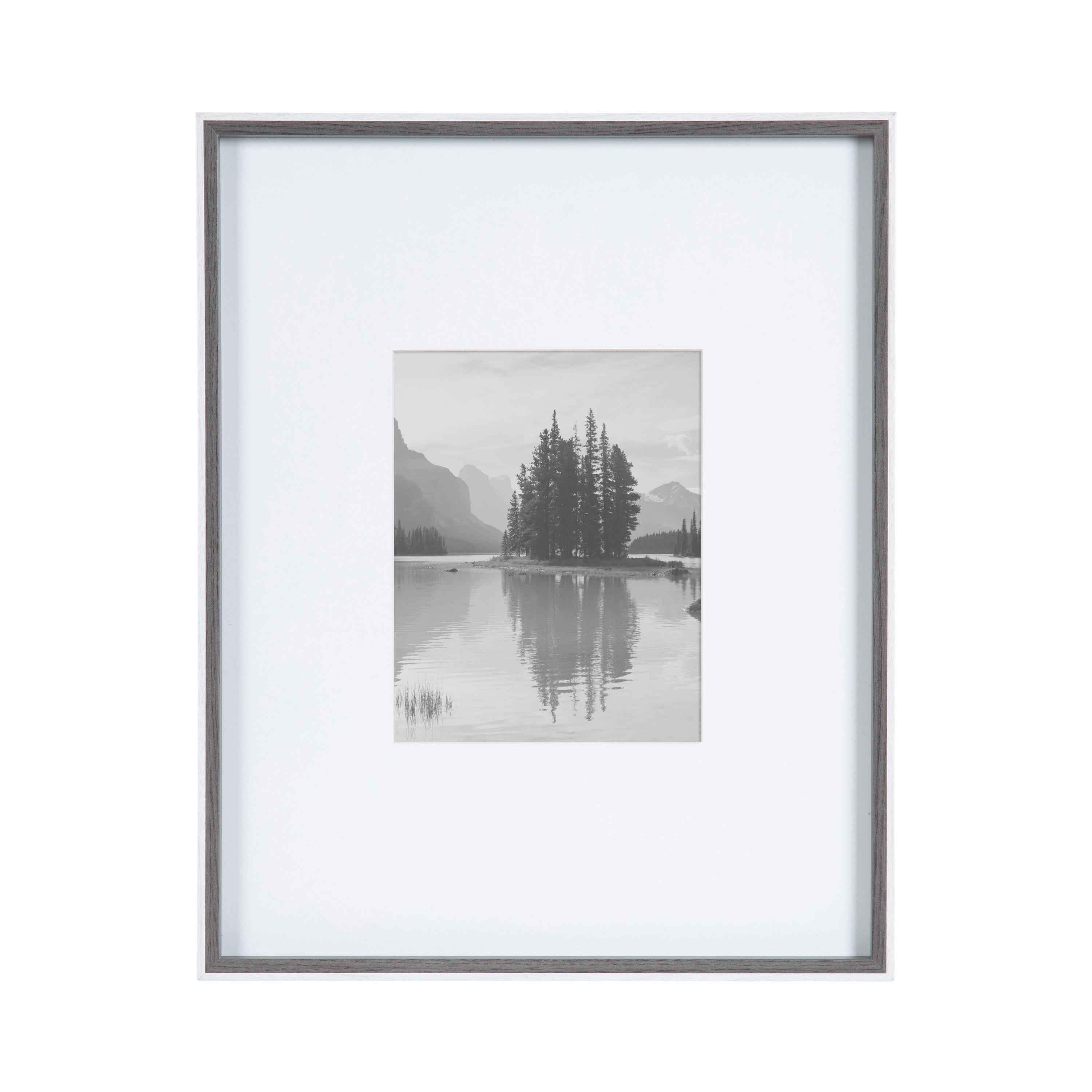 Kate & Laurel All Things Decor (Set of 3) 16"x20" Matted to 8"x10" Gibson Photo Frames Gray/White