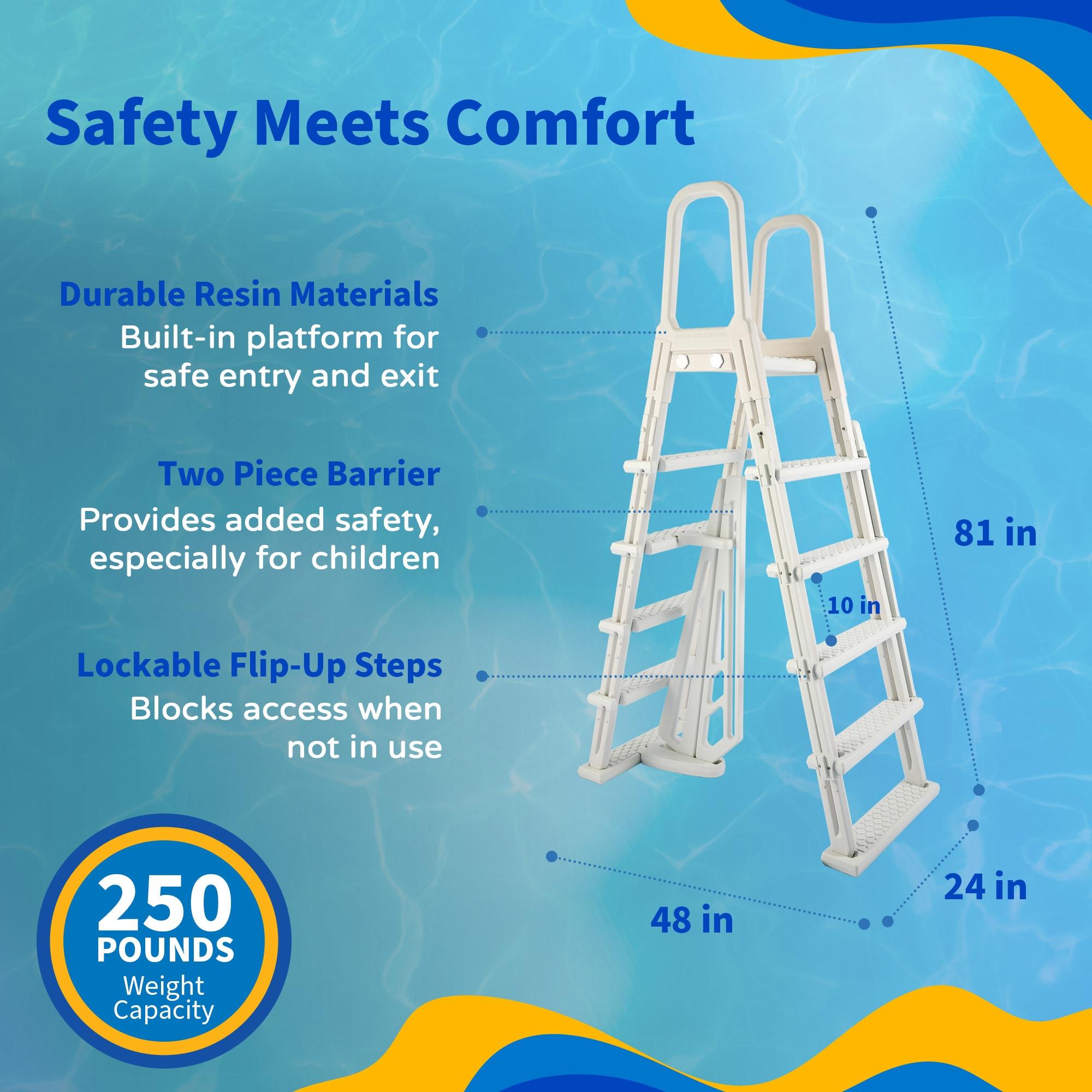 Blue Wave Products Belize Round 52-in Deep 6-in Top Rail Swimming Pool Package