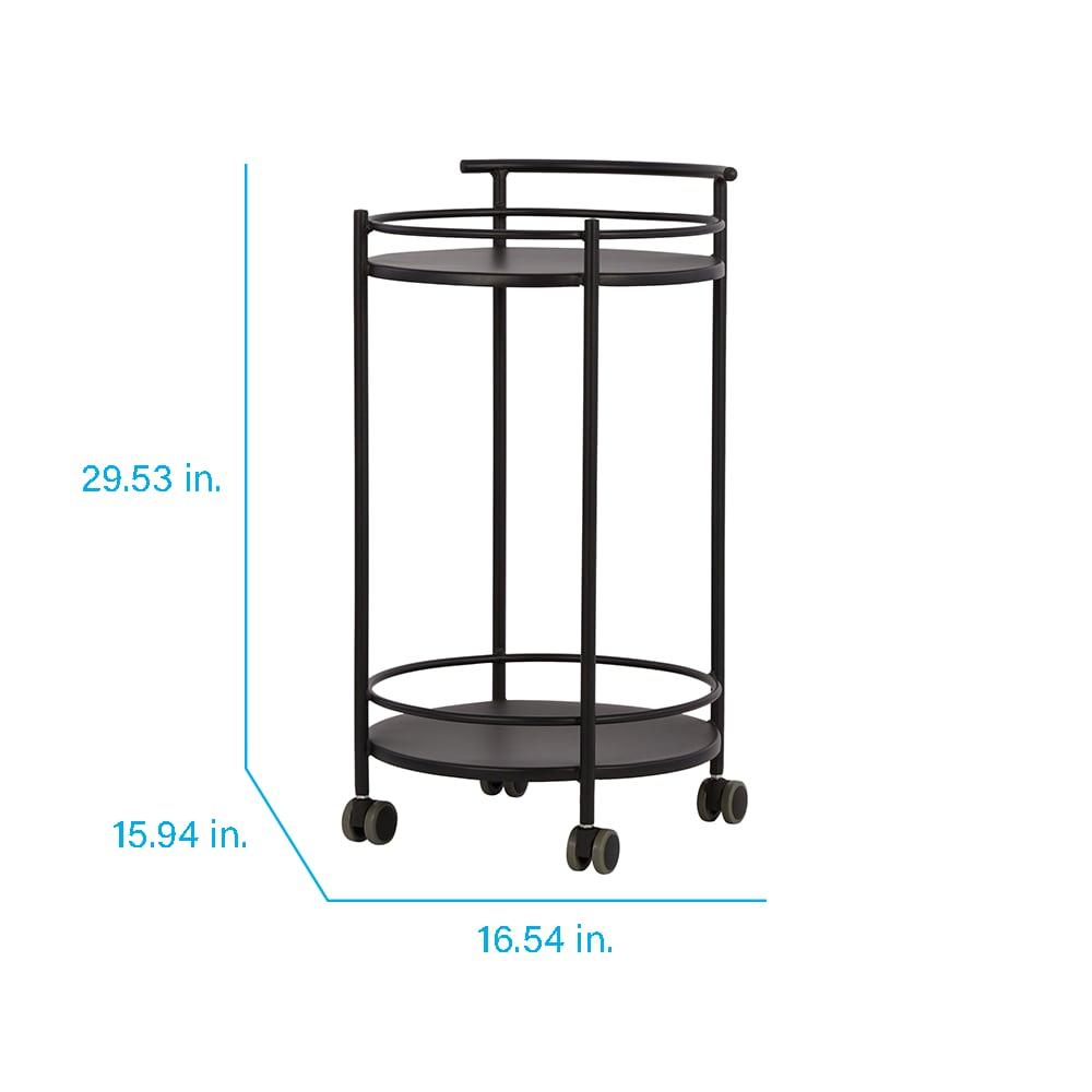 Style Selections Black Steel Outdoor Serving Cart