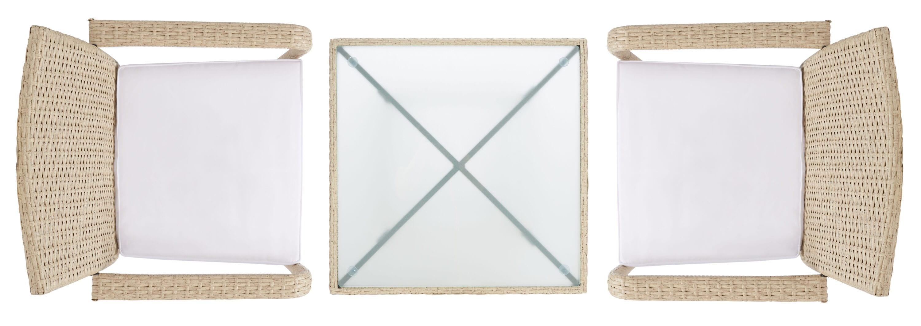 Laban Bistro Set - Outdoor - PAT7718 - Beige/White - Safavieh