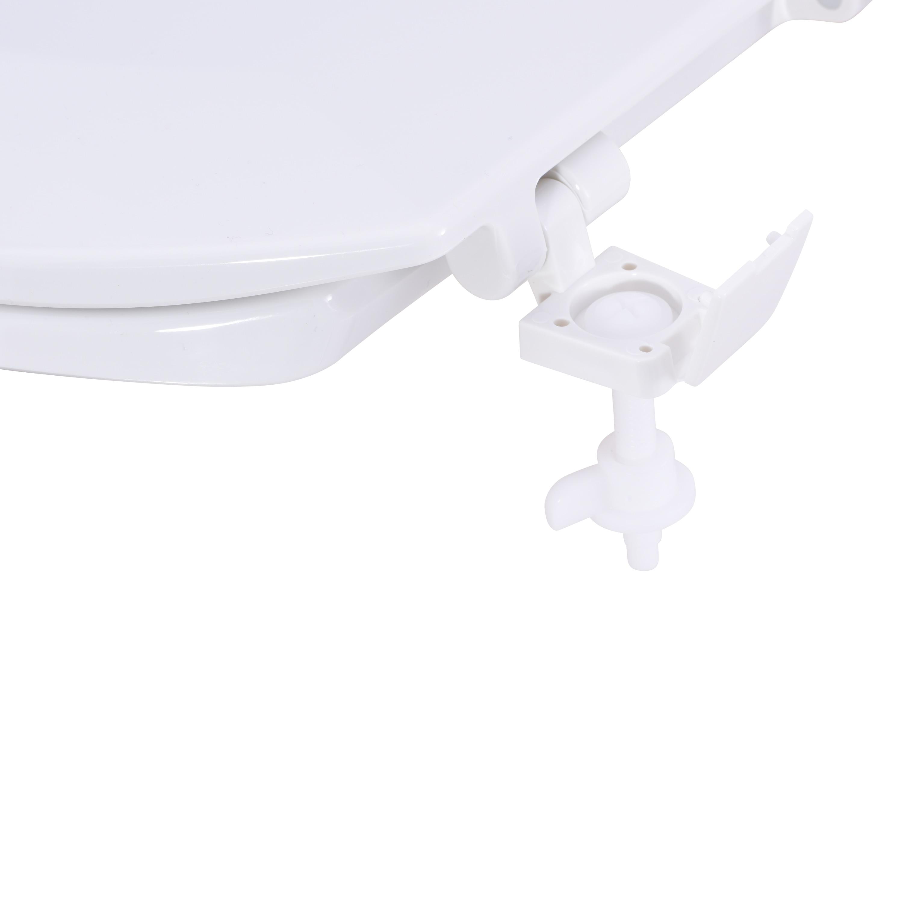 EZ-FLO 65903 Elongated Plastic Toilet Seat with Lid, White