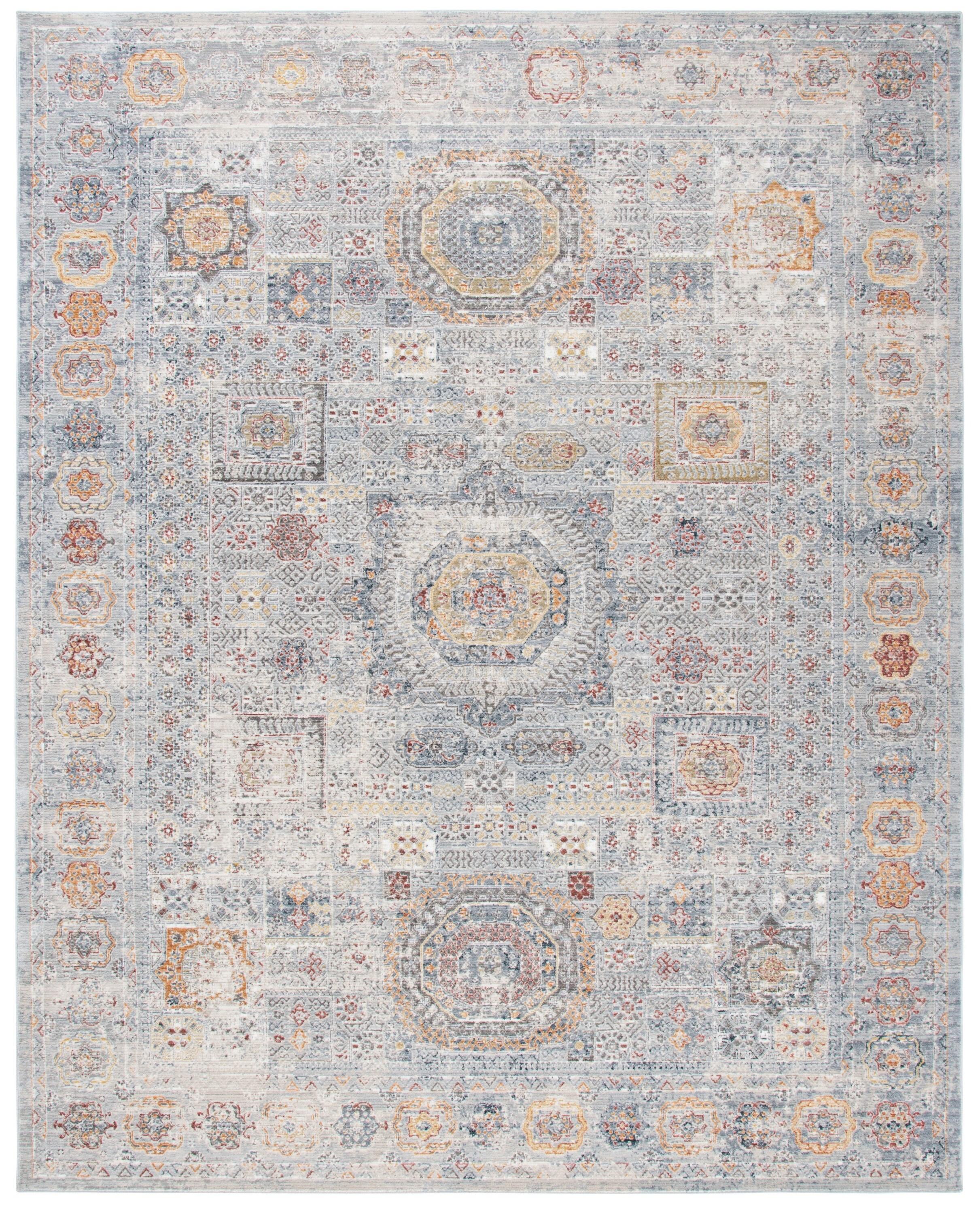 SAFAVIEH History Stanice Oriental Area Rug, Light Grey/Gold, 9' x 12'