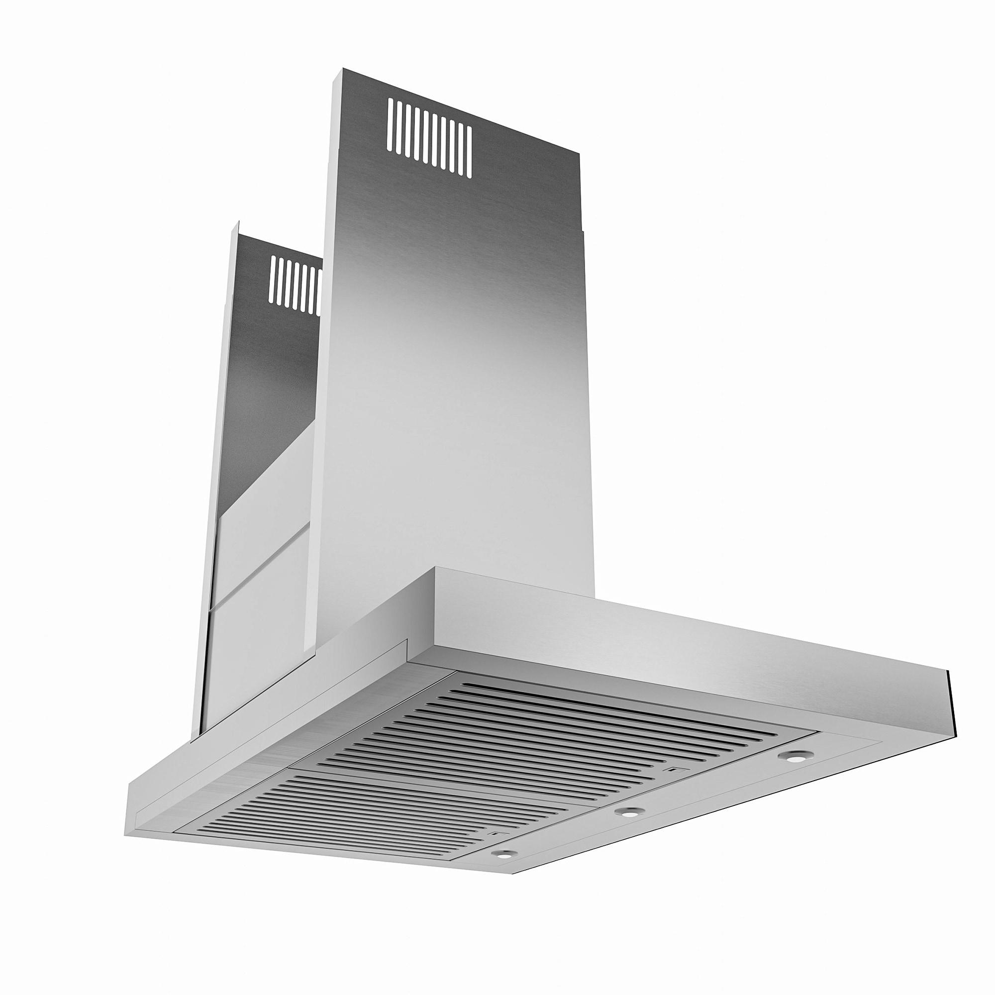 36" Stainless Steel Wall Mount Range Hood With Gesture Sensing & Touch Control Panel, 600 CFM Power, And Dual LED Lights