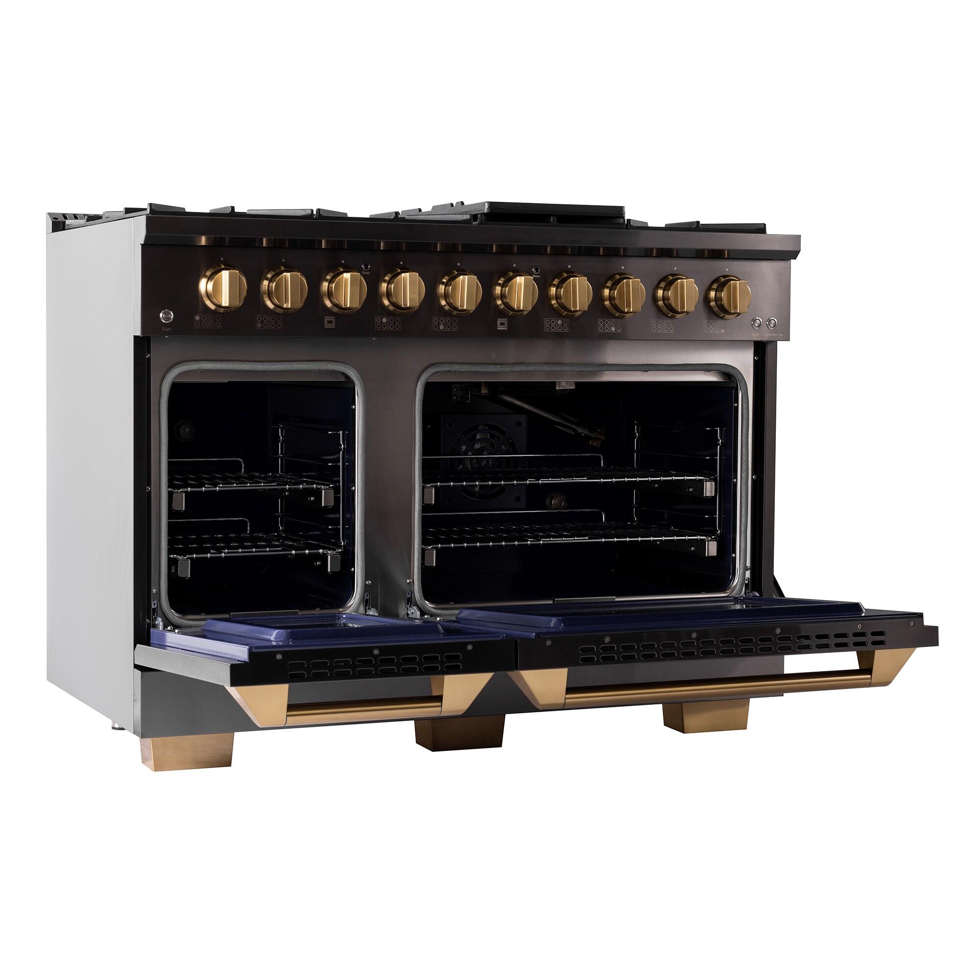 Gemstone Professional 48-in Natural Gas Range in Titanium Stainless Steel