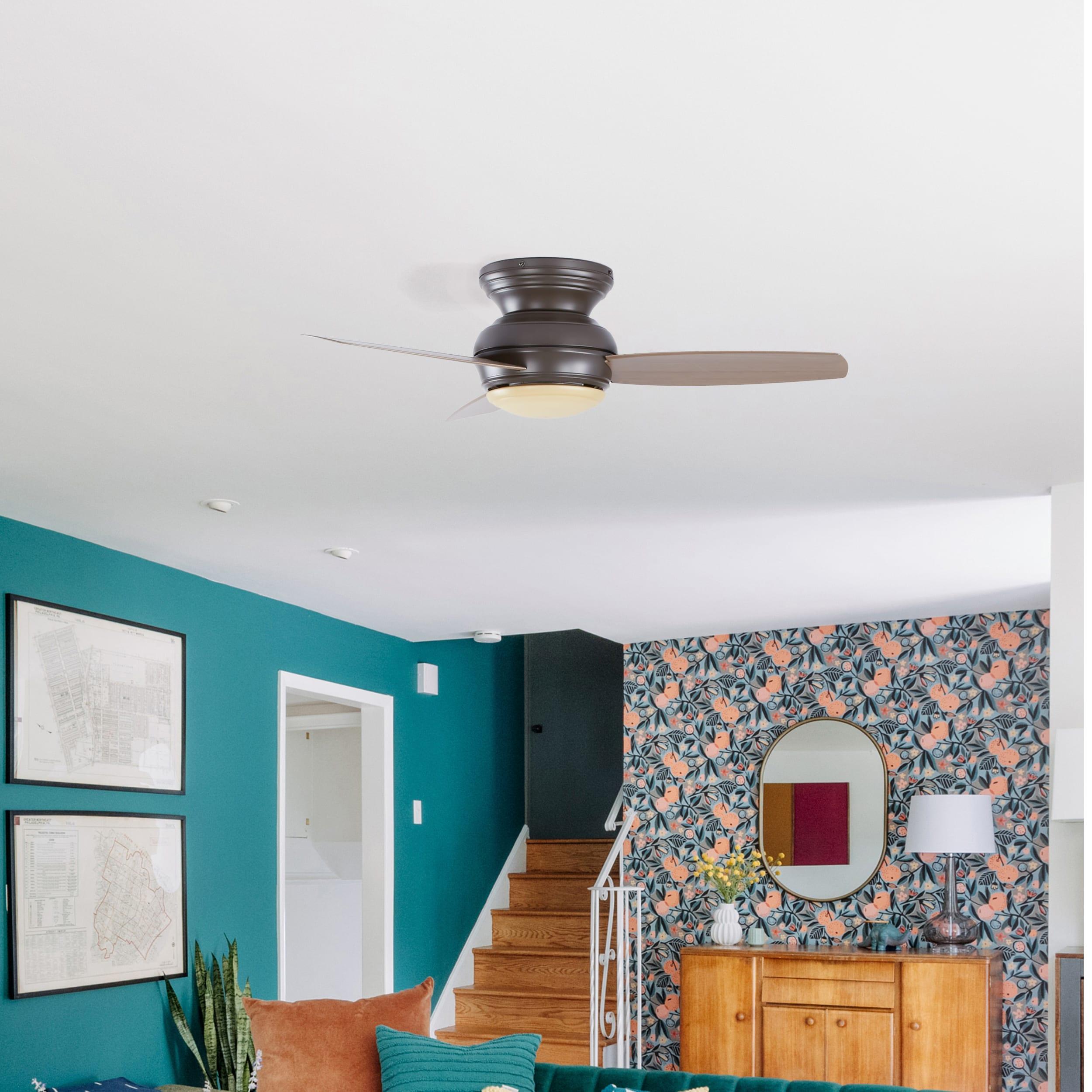 44" Concept II 3 - Blade Outdoor LED Propeller Ceiling Fan with Wall Control and Light Kit Included
