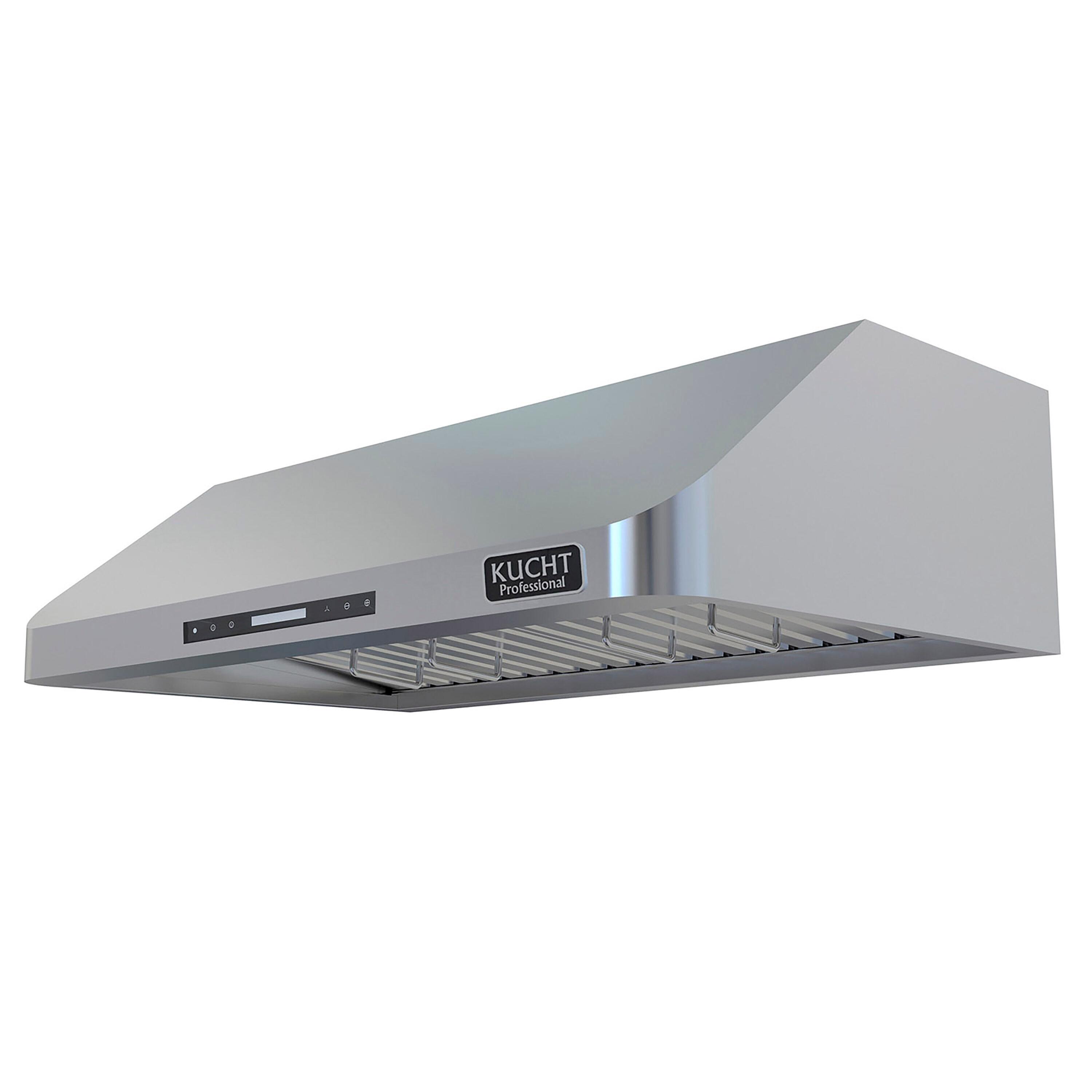 Kucht 48" Stainless Steel 1200 CFM Ducted (Vented) Under Cabinet Range Hood with Baffle Filter