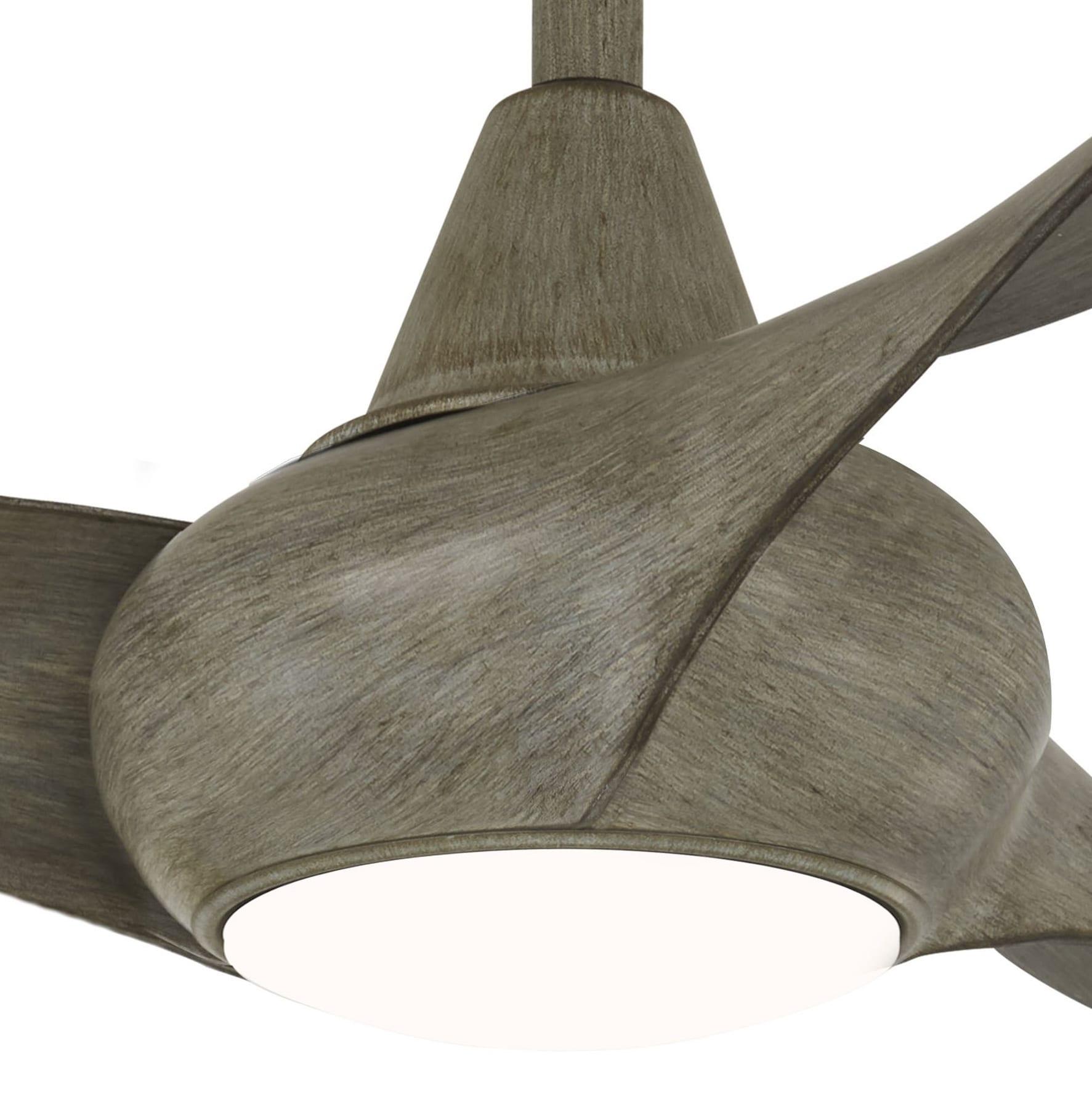 44" Minka Aire Light Wave Modern Driftwood LED Ceiling Fan with Remote