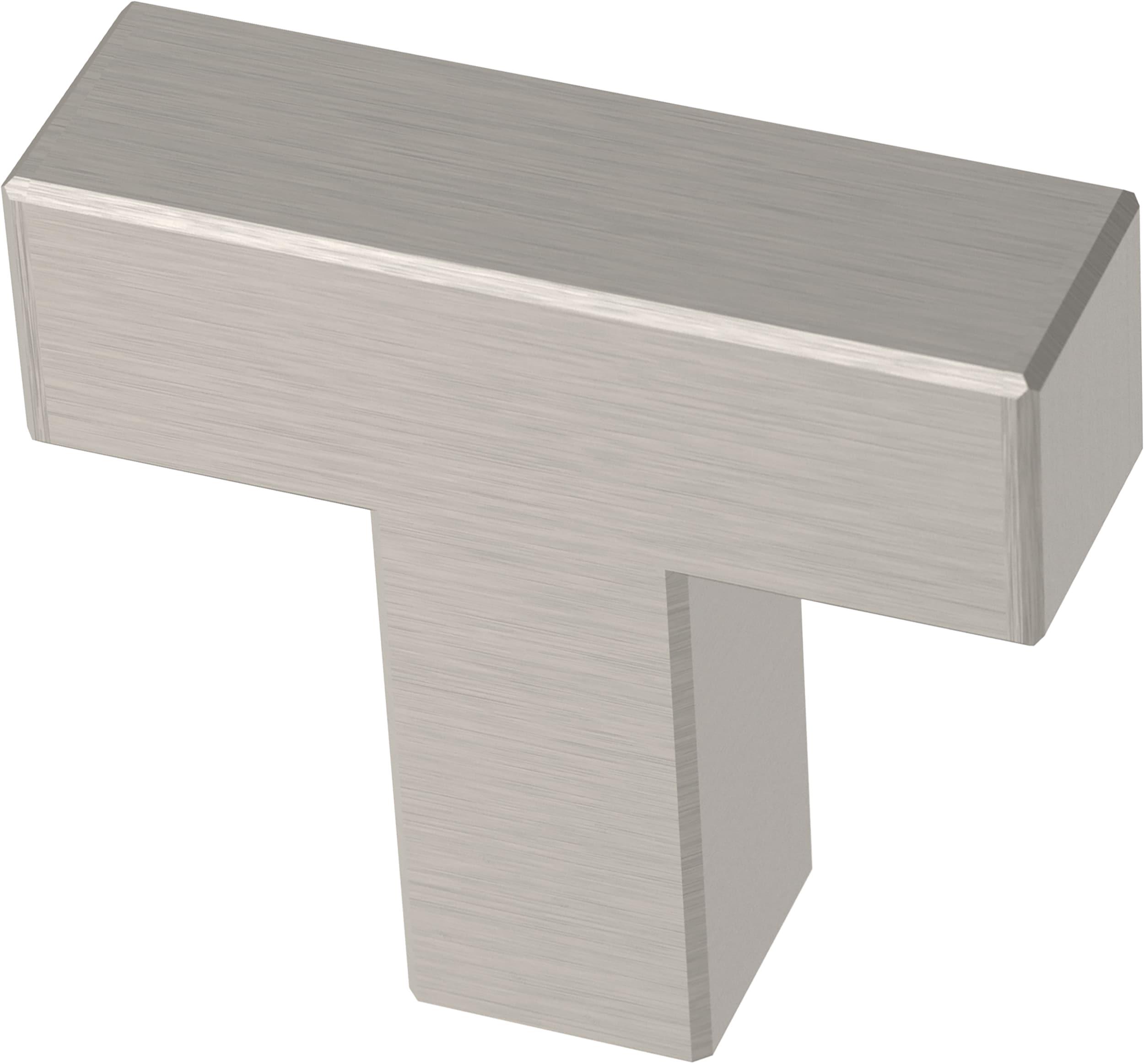 Franklin Brass Simple Modern Square (10-Pack) Cabinet Knobs | Stainless Steel Handles for Dresser Furniture Drawers/Kitchen/Door/Bathroom | 1-1/4" P46678K-SS-B