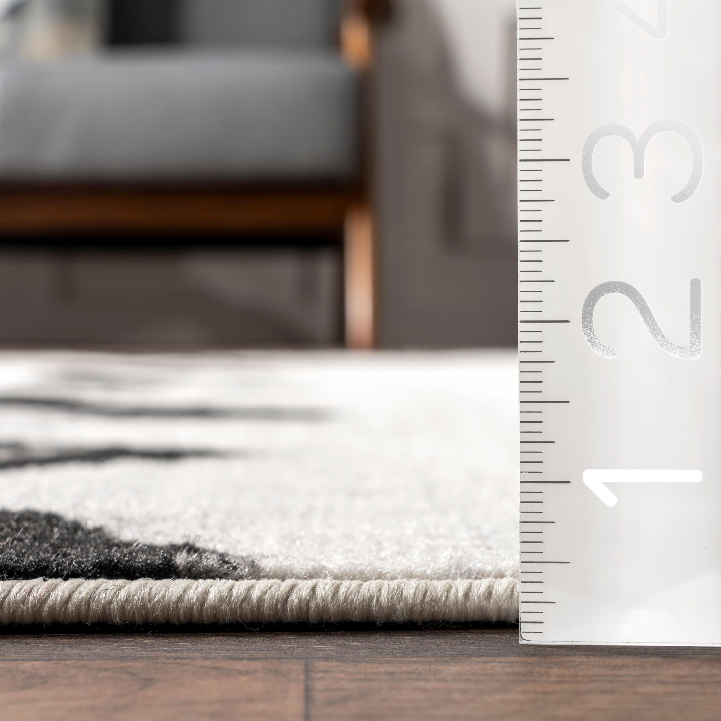 Nuloom Addison Chevron 9x12 Indoor Area Rug for Living Room Bedroom Dining Room Kitchen, Grey/Ivory