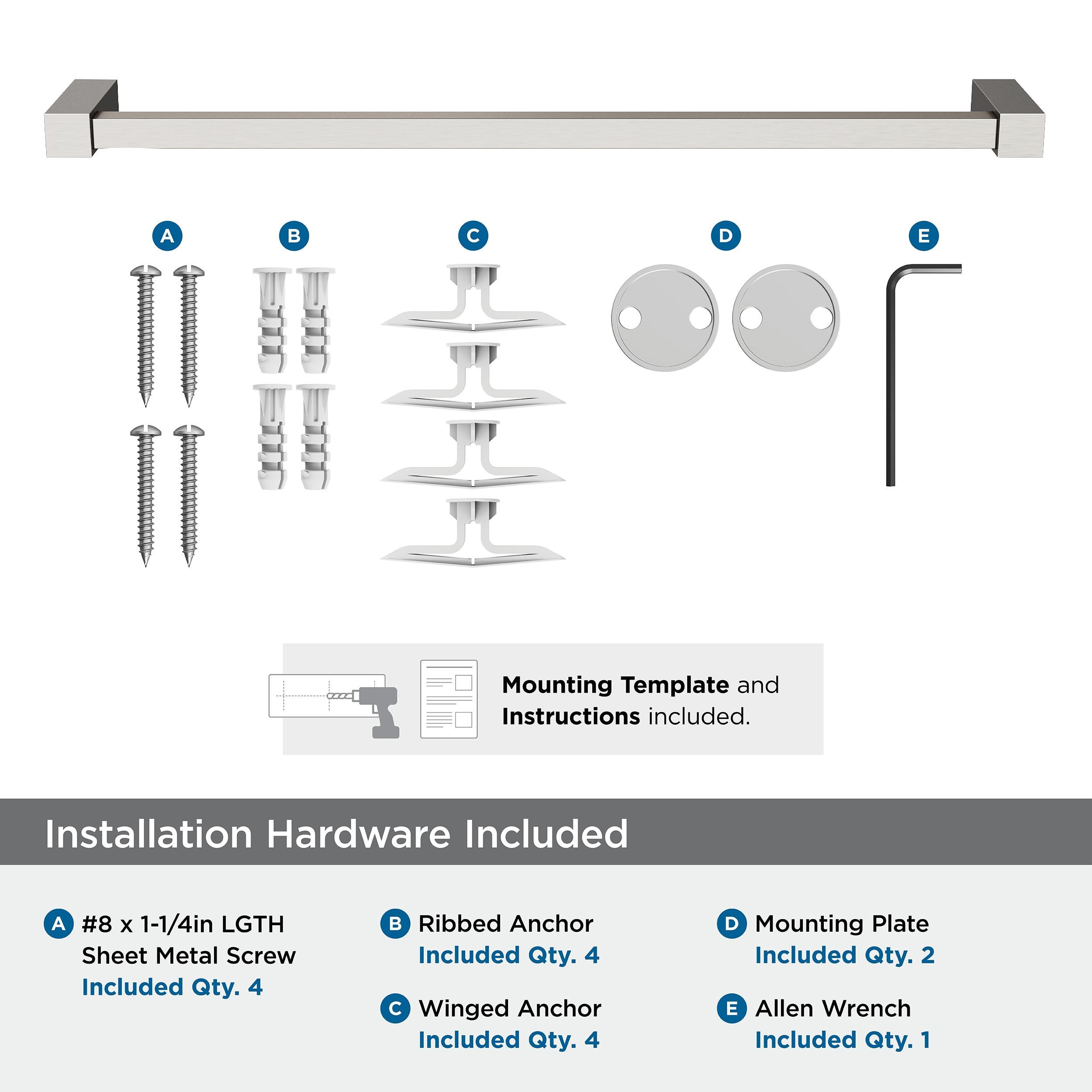 Amerock Monument Brushed Nickel 18 inch (457mm) Towel Bar