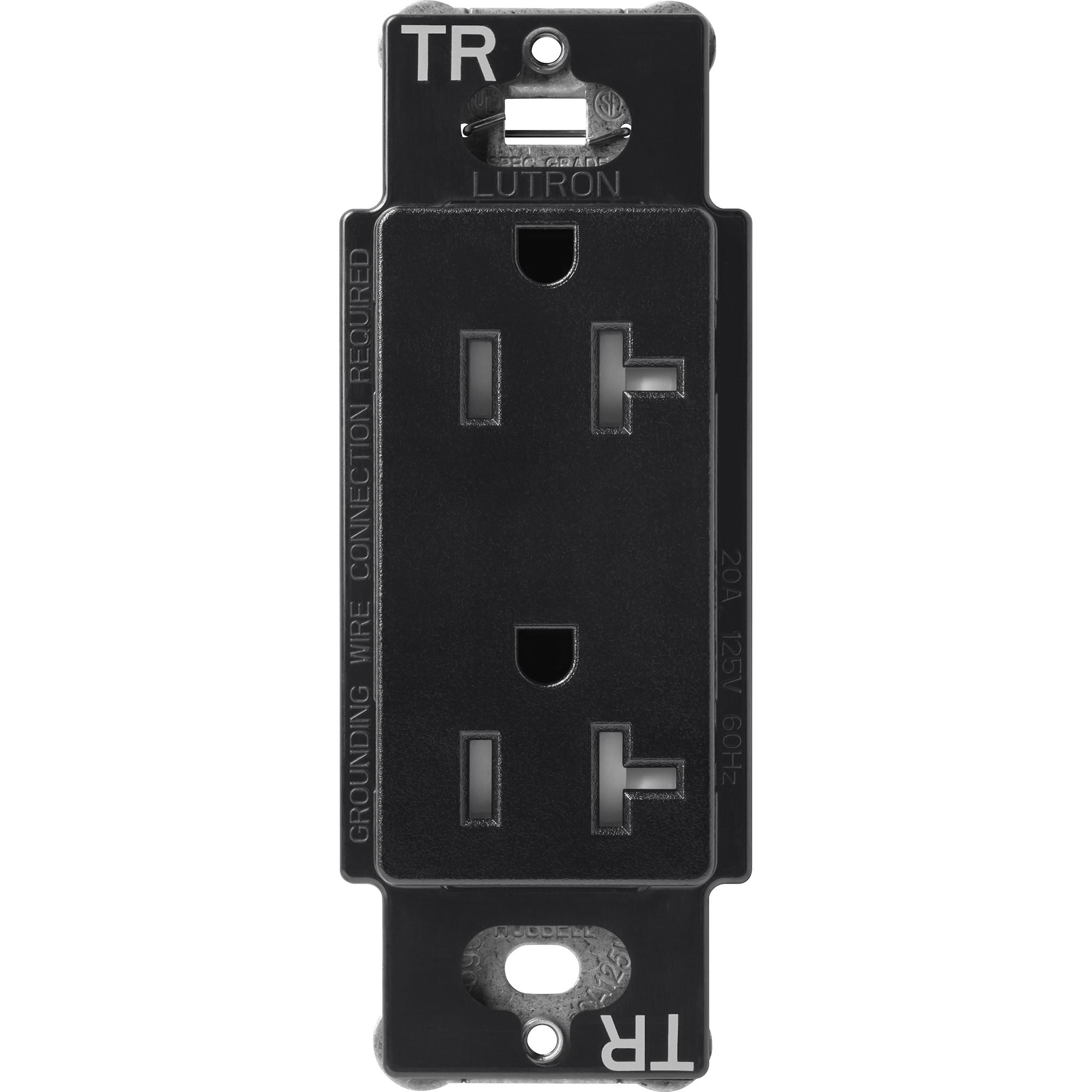 Claro 20-Amp Tamper-Resistant Duplex Receptacle, Midnight (SCRS-20-TR-MN)