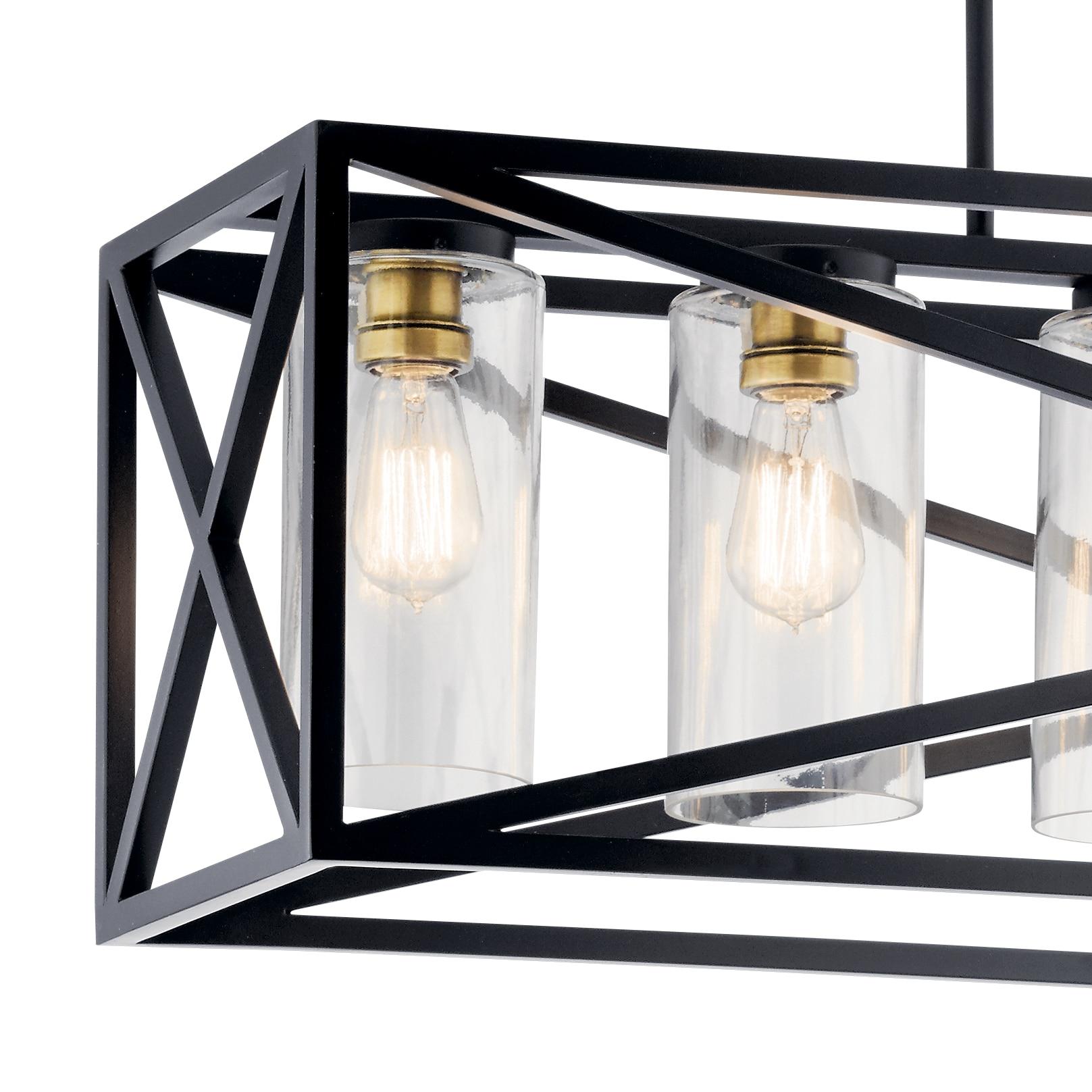 Gracie Oaks Brendetta 7 - Light Black Kitchen Island Pendant