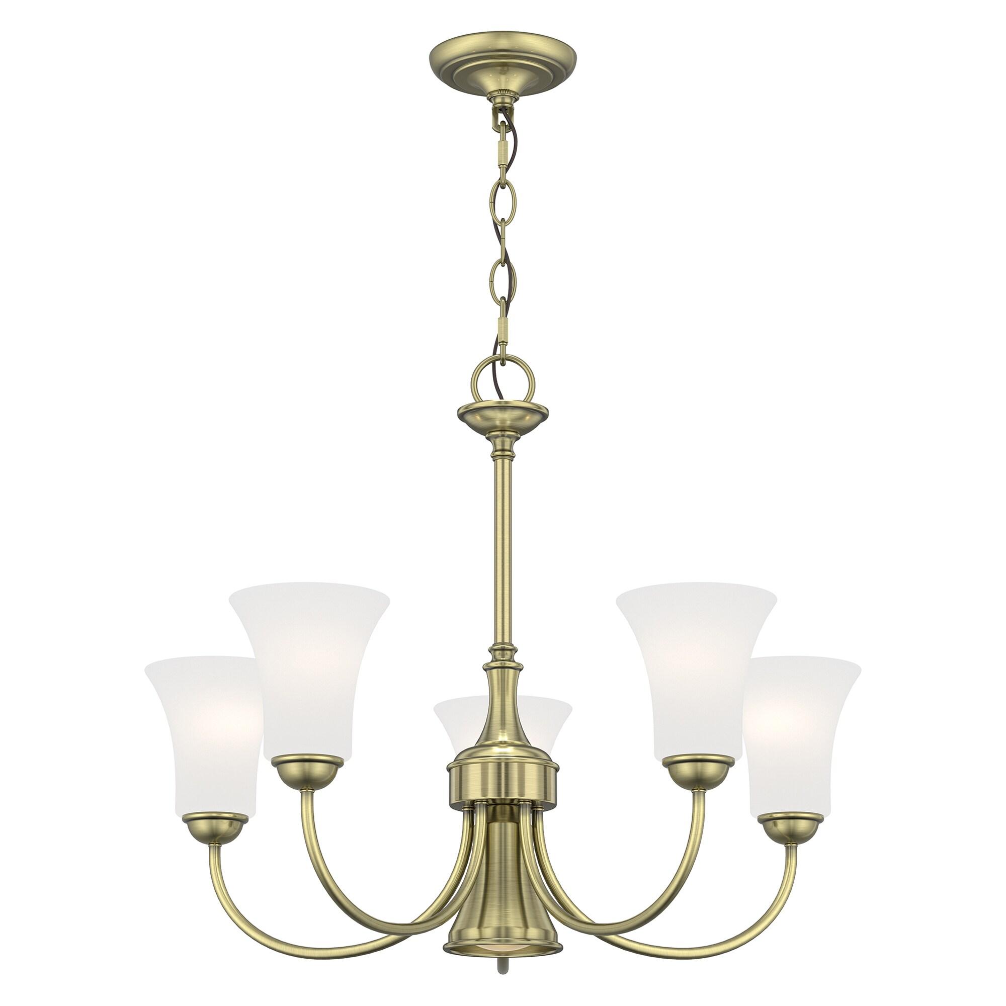 Traditional Five Light Chandelier-Antique Brass Finish Bailey Street Home 218-Bel-2255990