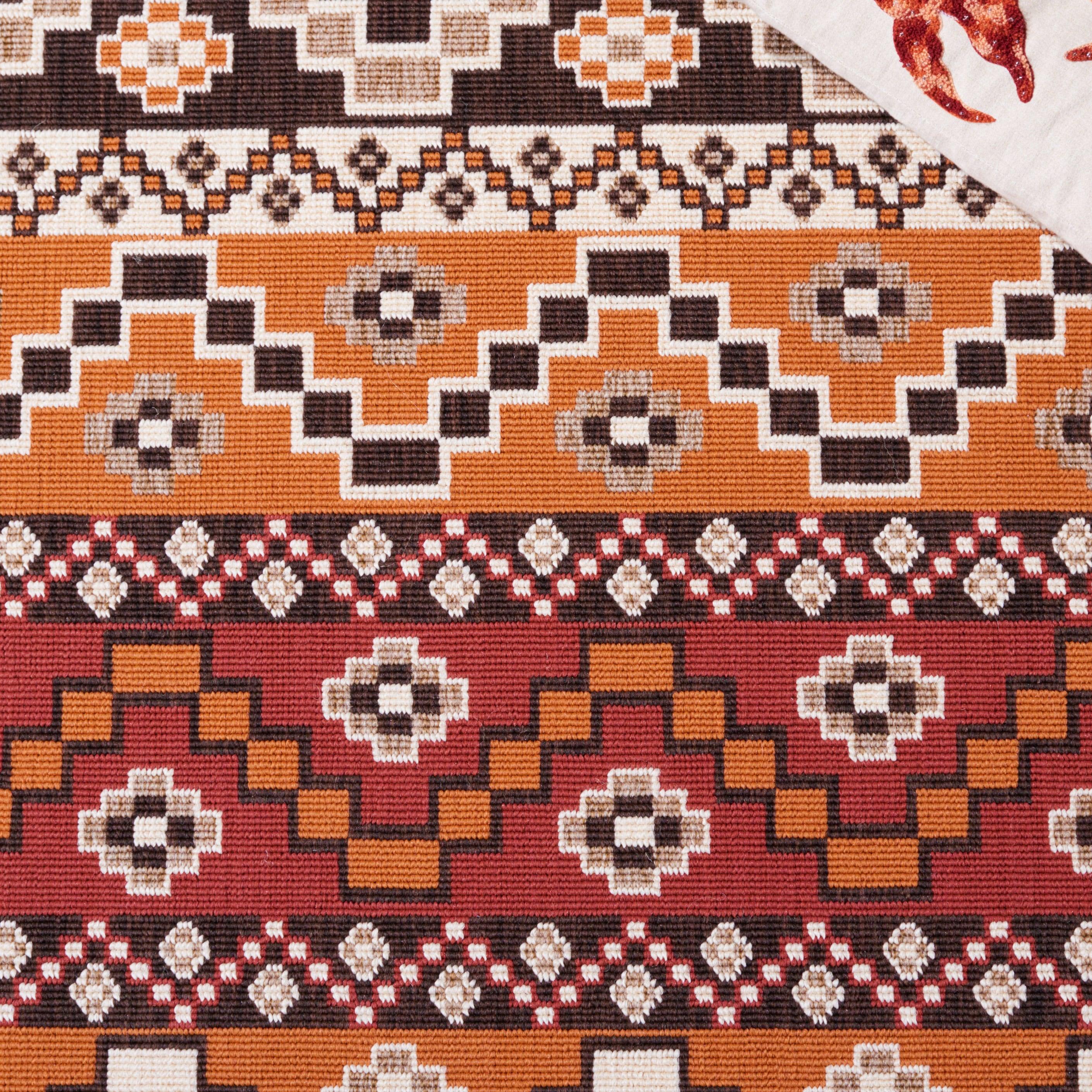 Veranda VER095 Power Loomed Indoor and Outdoor Accent Rug - Red/Chocolate - 2'7"x5' - Safavieh.