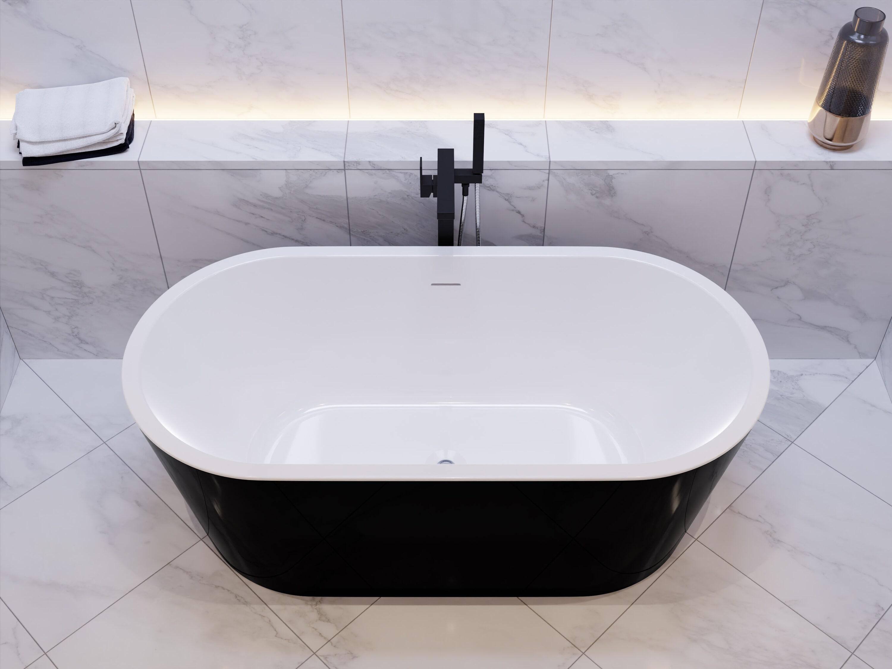 ANZZI FT-AZ098 Chand Series 67'' x 32'' Freestanding Soaking Acrylic Bathtub
