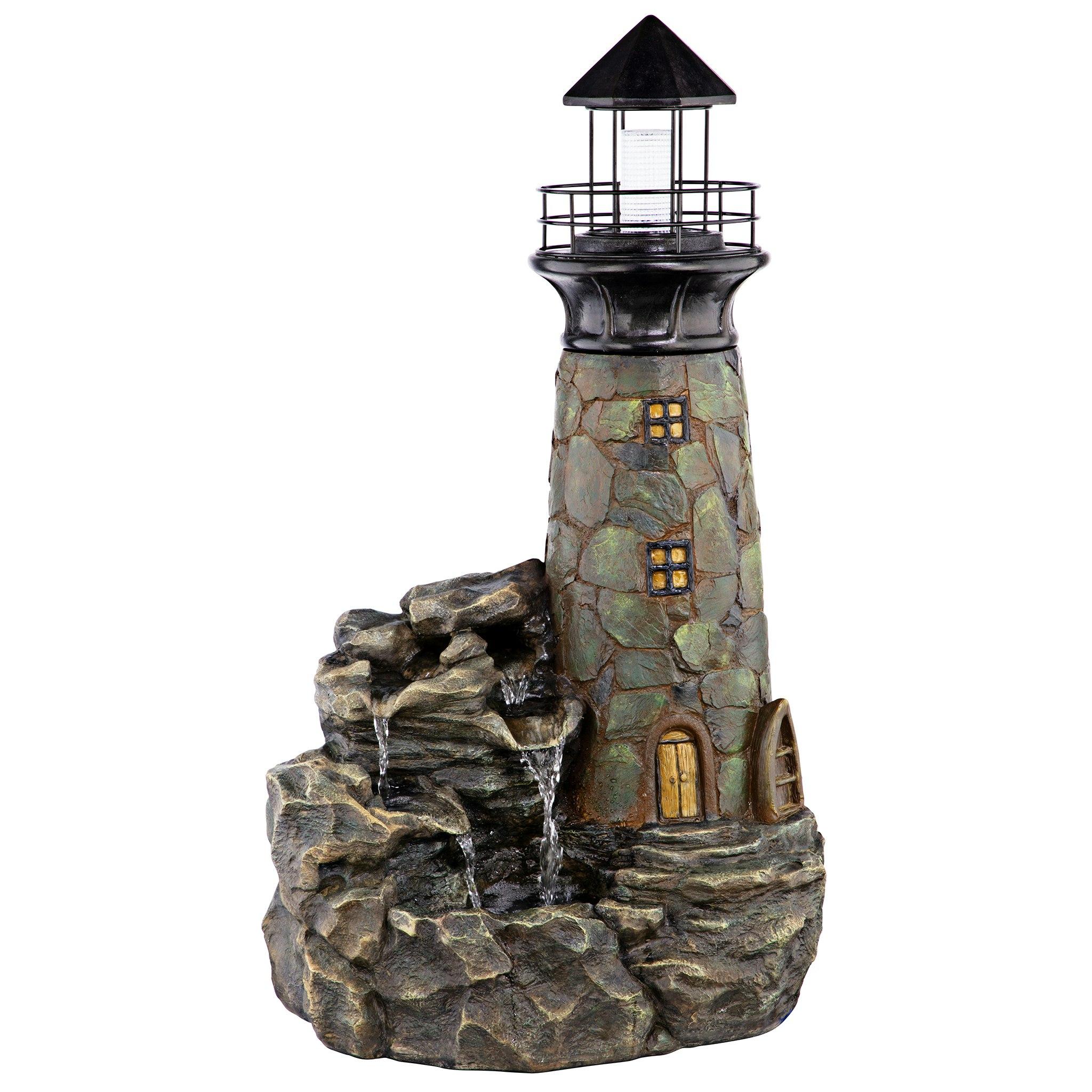 Design Toscano Seaside Lighthouse Stone Bubbling Fountain