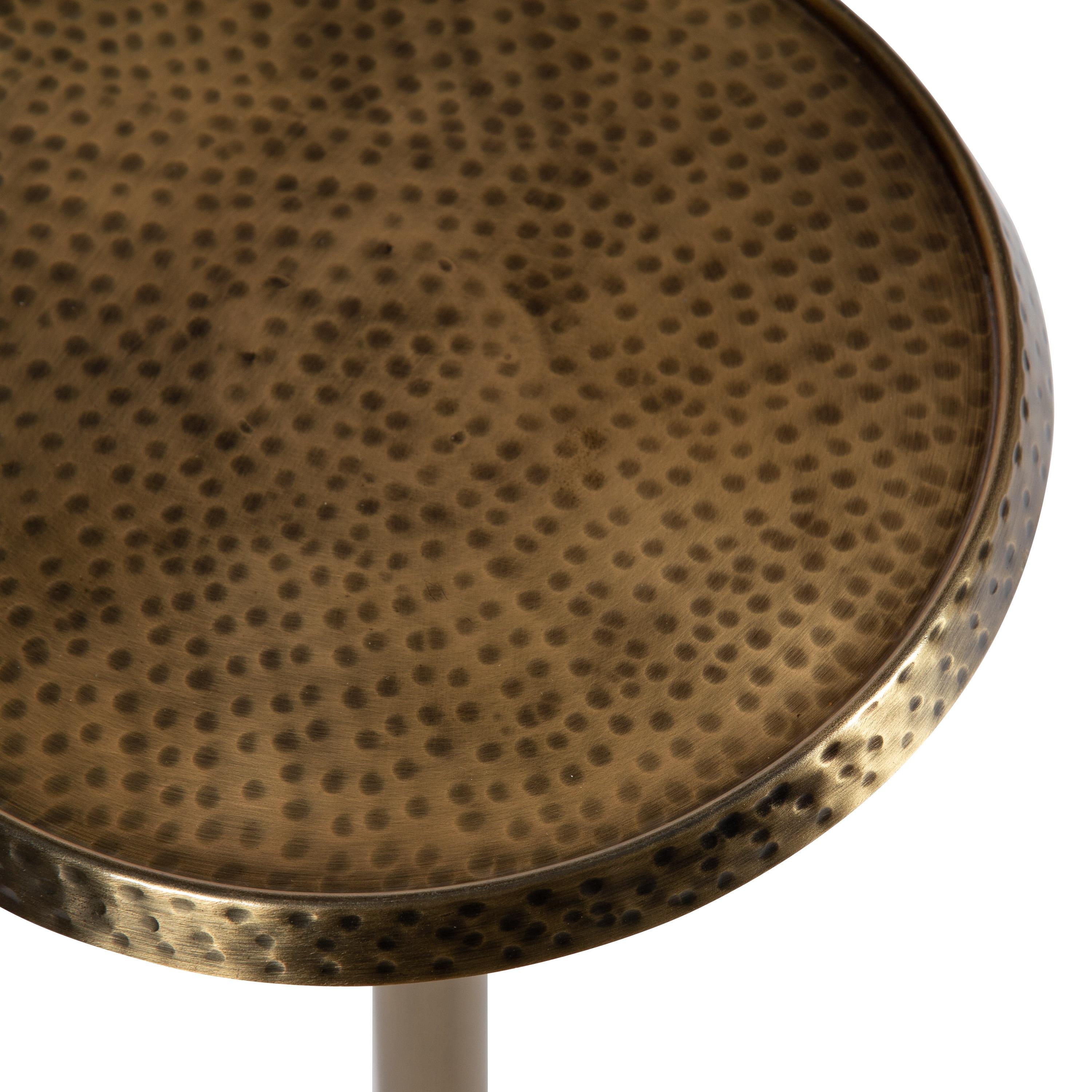 Kate and Laurel Sanzo Round Metal Drink Table, 9x9x23, Gold