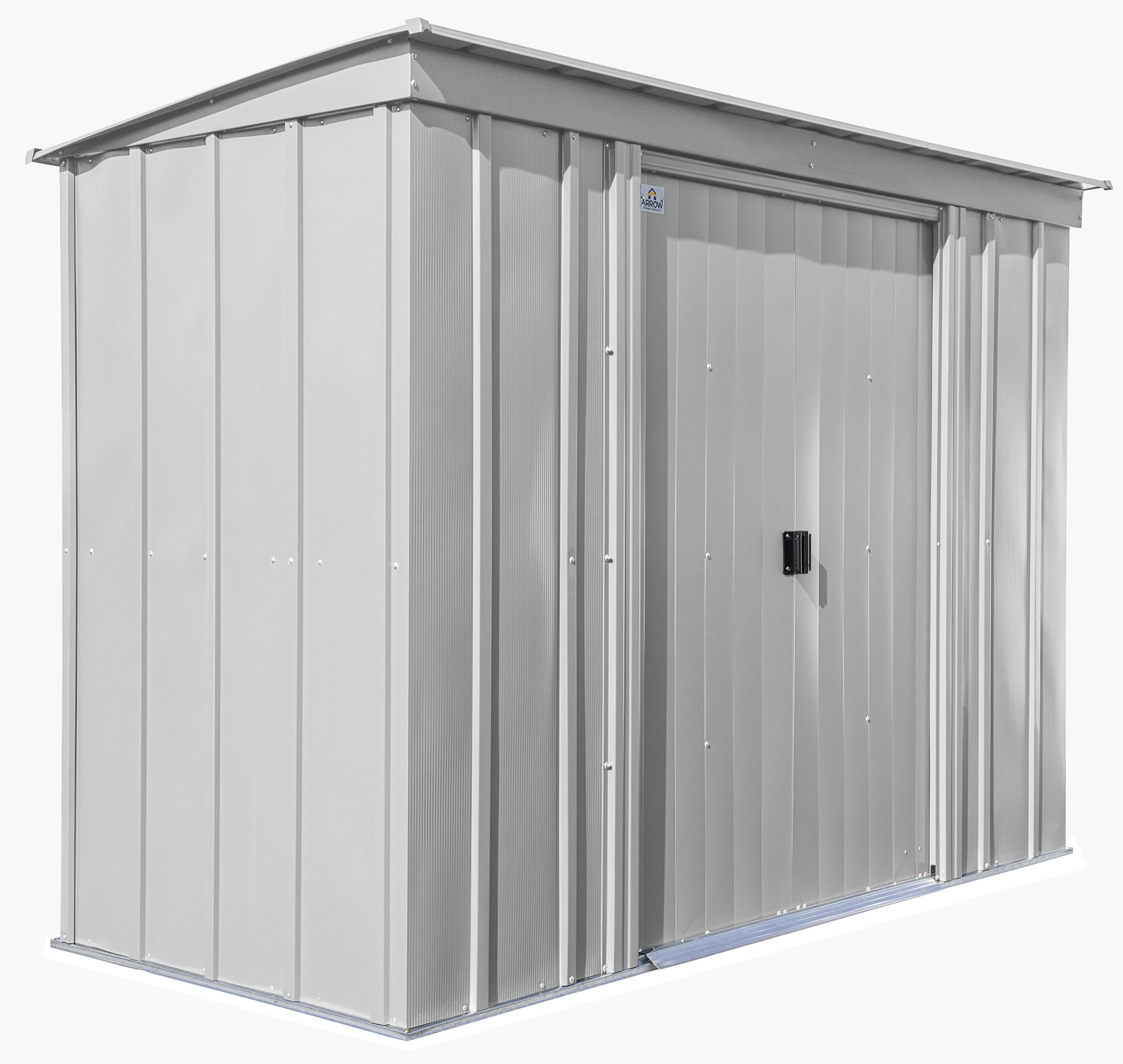 Arrow 8 ft. W x 4 ft. D Galvanized Steel Vertical Storage Shed