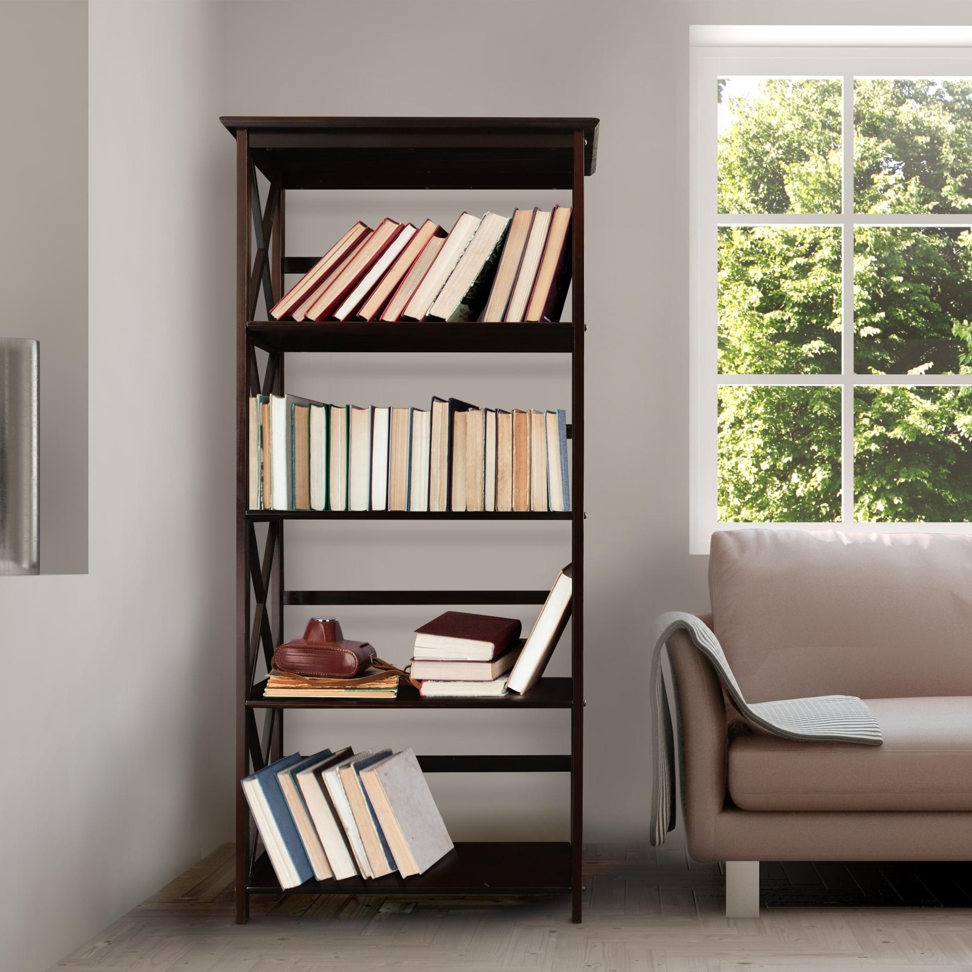 Casual Home Montego Shelf Bookcase-Color:Espresso,Size:5-Shelf