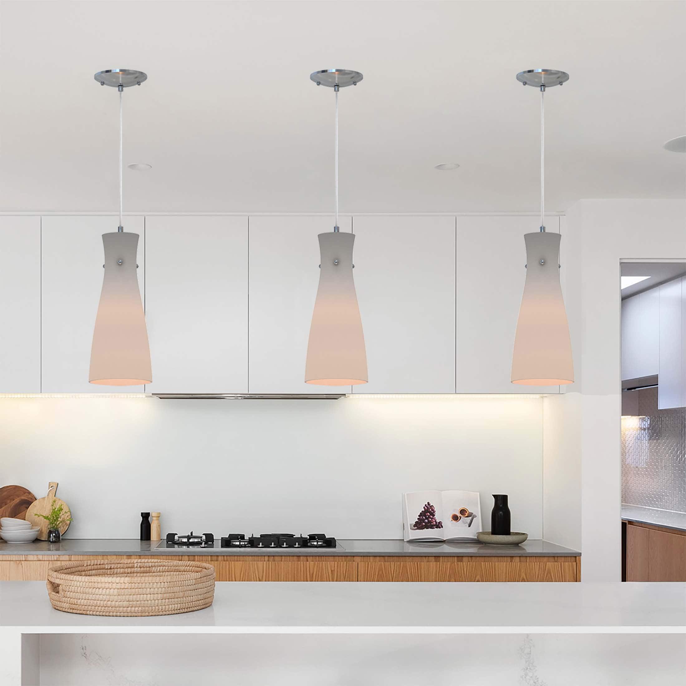 Volume Lighting 1 - Light Brushed Nickel Single Pendant