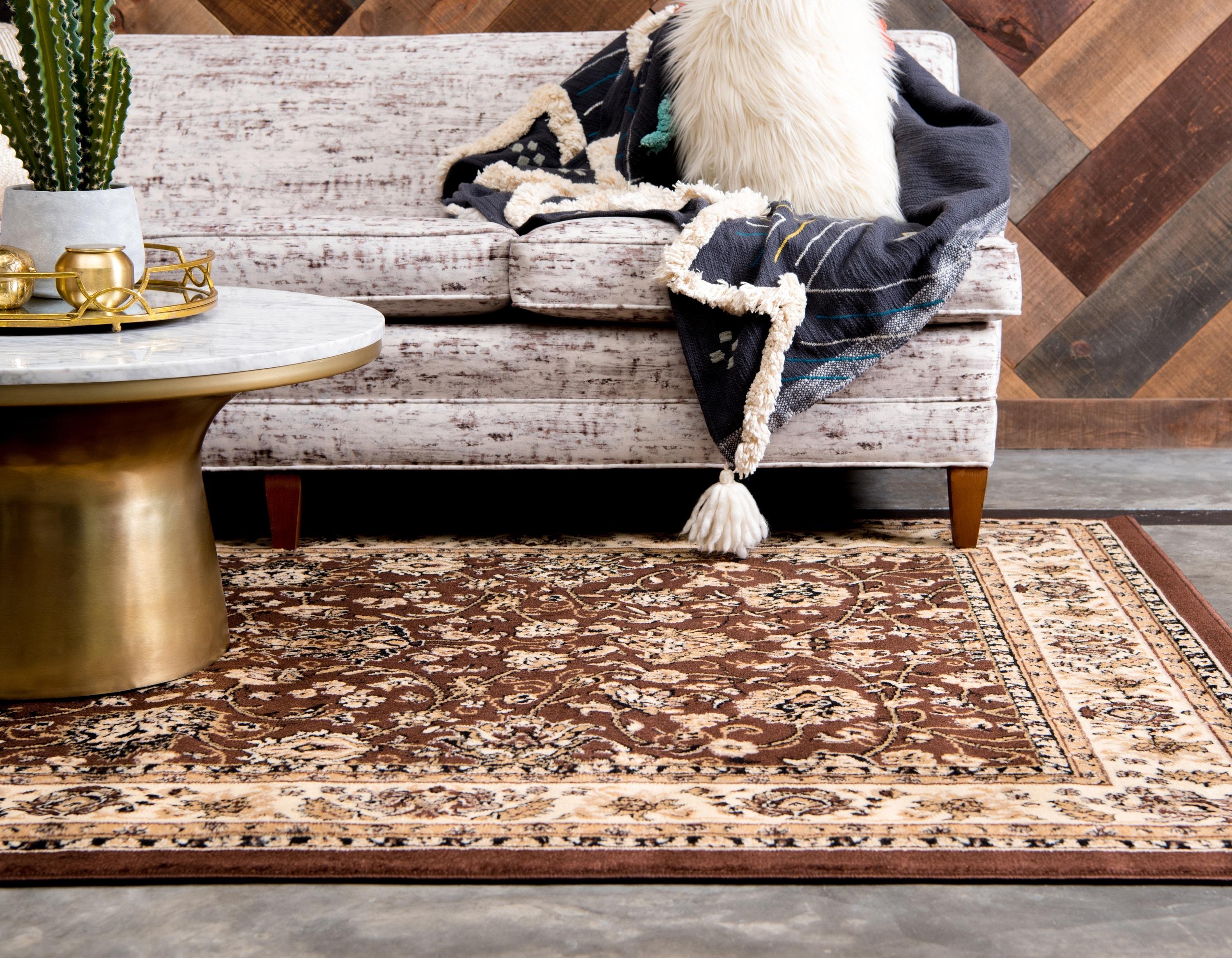 Unique Loom 7' 0 x 10' 0 Sialk Hill Washington Brown Area Rug