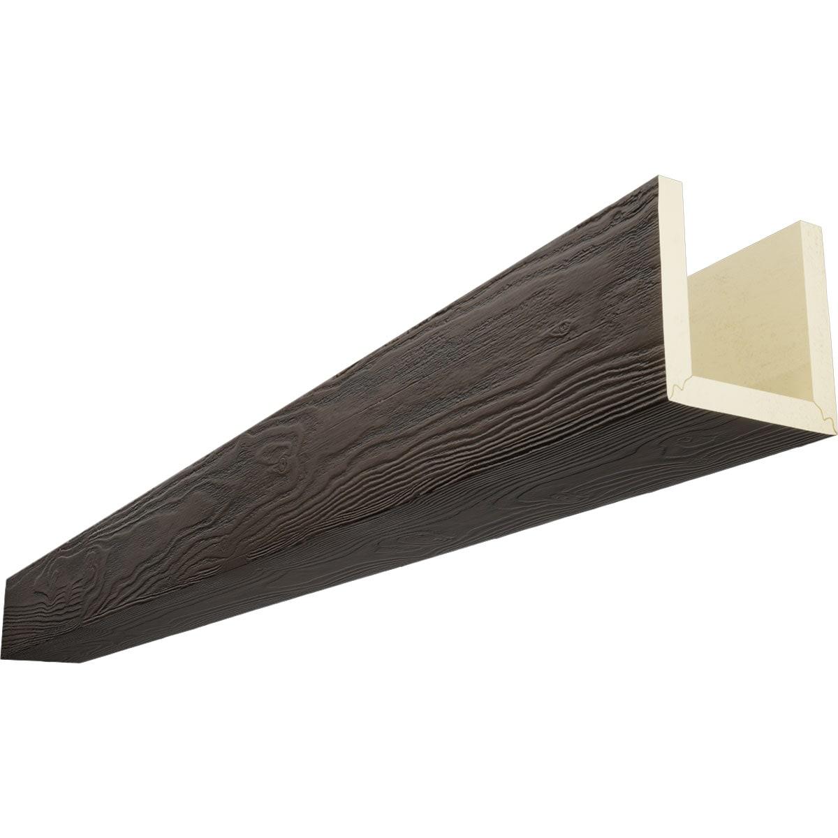 Ekena Millwork Sandblasted Endurathane Faux Wood 3-Sided Ceiling Beam (U-beam)