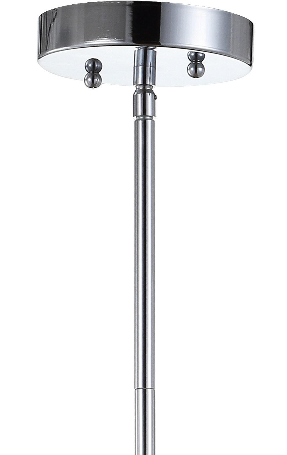 Avah 13" Chrome Polished Crystal Globe LED Pendant
