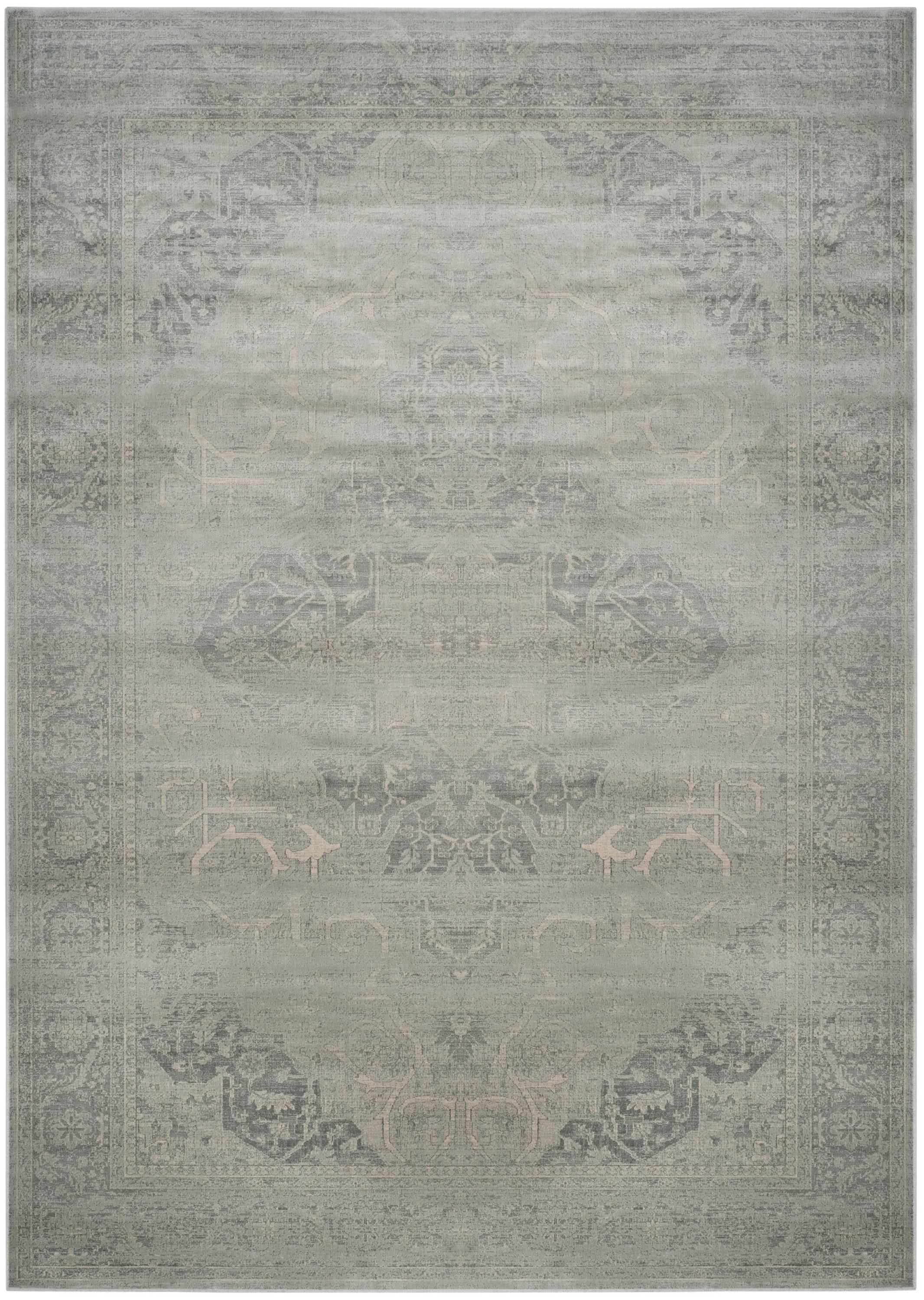 Vintage VTG159 Power Loomed Indoor Skid-Resistant Area Rug - Silver - 8'x10' - Safavieh