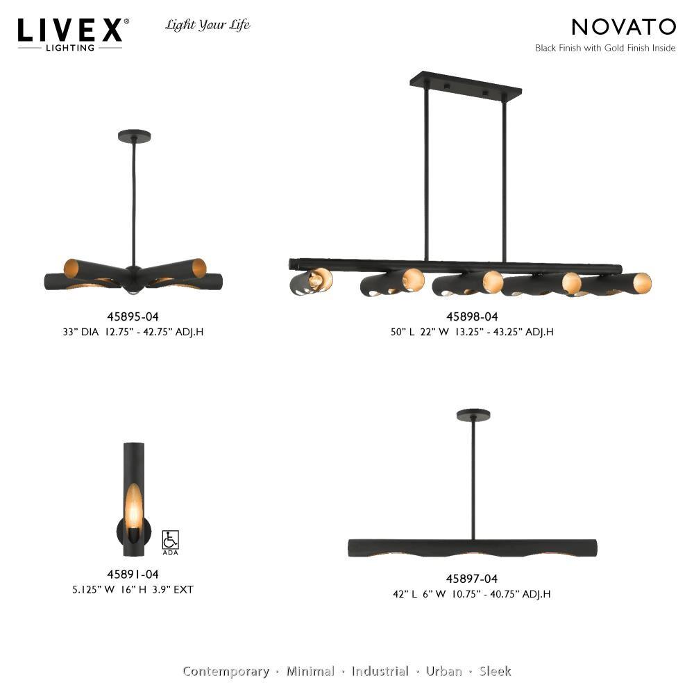 Livex Lighting Novato 10 - Light Chandelier in  Black