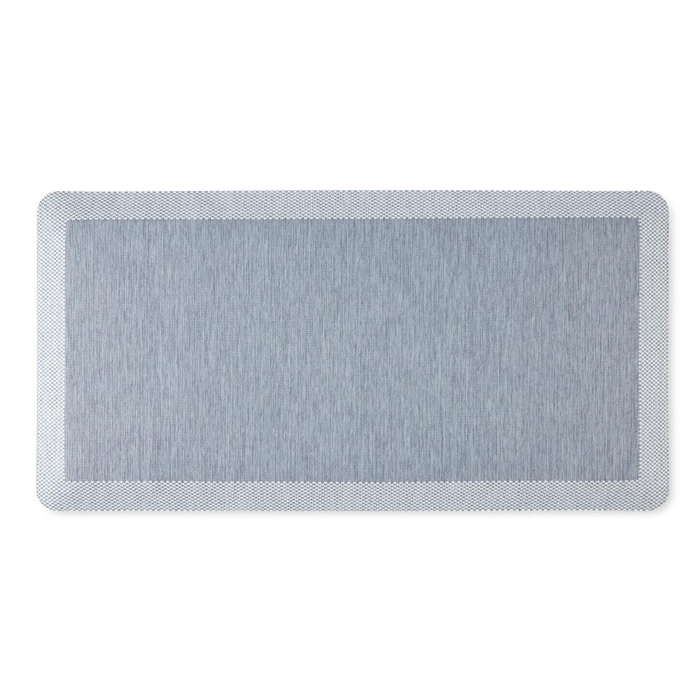 Martha Stewart Mira Modern Heathered Anti-Fatigue Air-Infused Kitchen Mat, Blue, 19.6"x39"