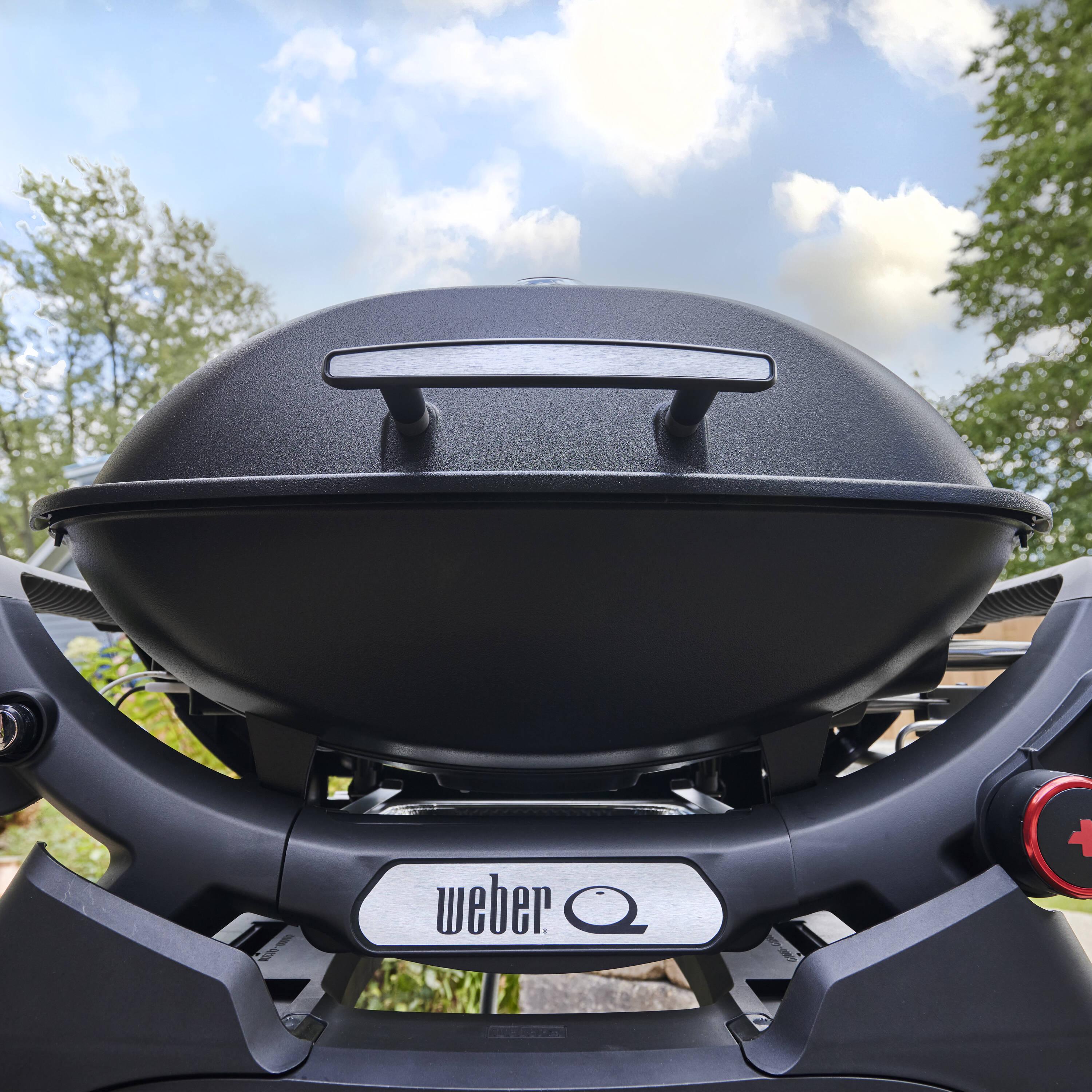 Weber Q2800N+ Gas Grill (Liquid Propane) With Stand Bundle, Black