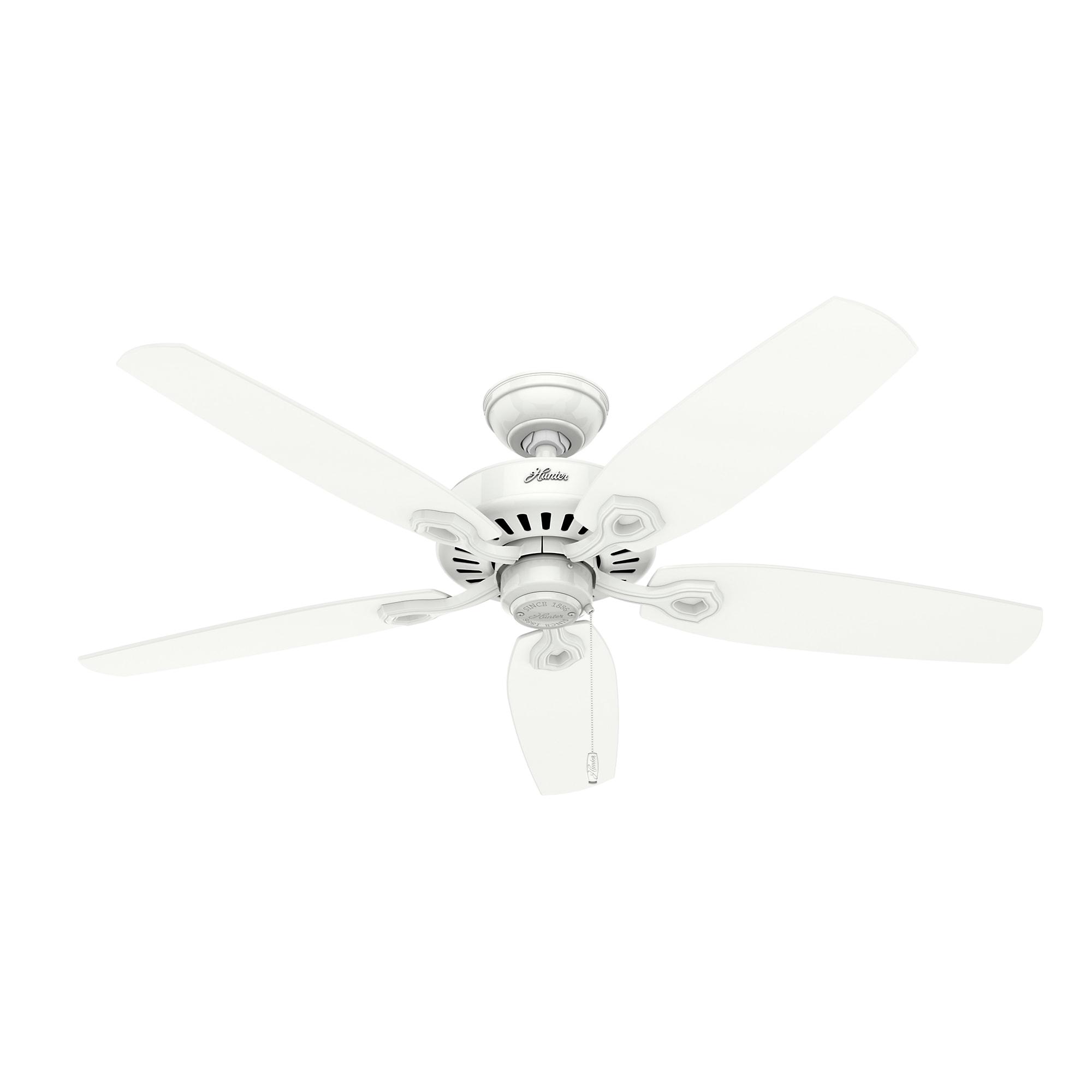 Builder Plus 52"5 - Blade Standard Ceiling Fan with Pull Chain and Light Kit Included