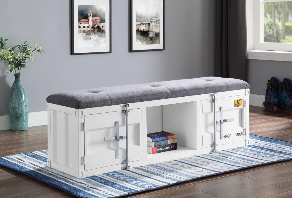 Acme Cargo Fabric Upholstered Storage Bench