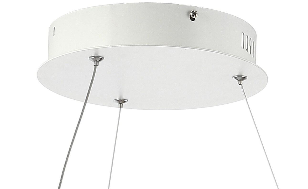 JONATHAN Y Benton 23.5" 1-Light LED Metal Hoop Pendant, by JONATHAN  Y Matte White Matte