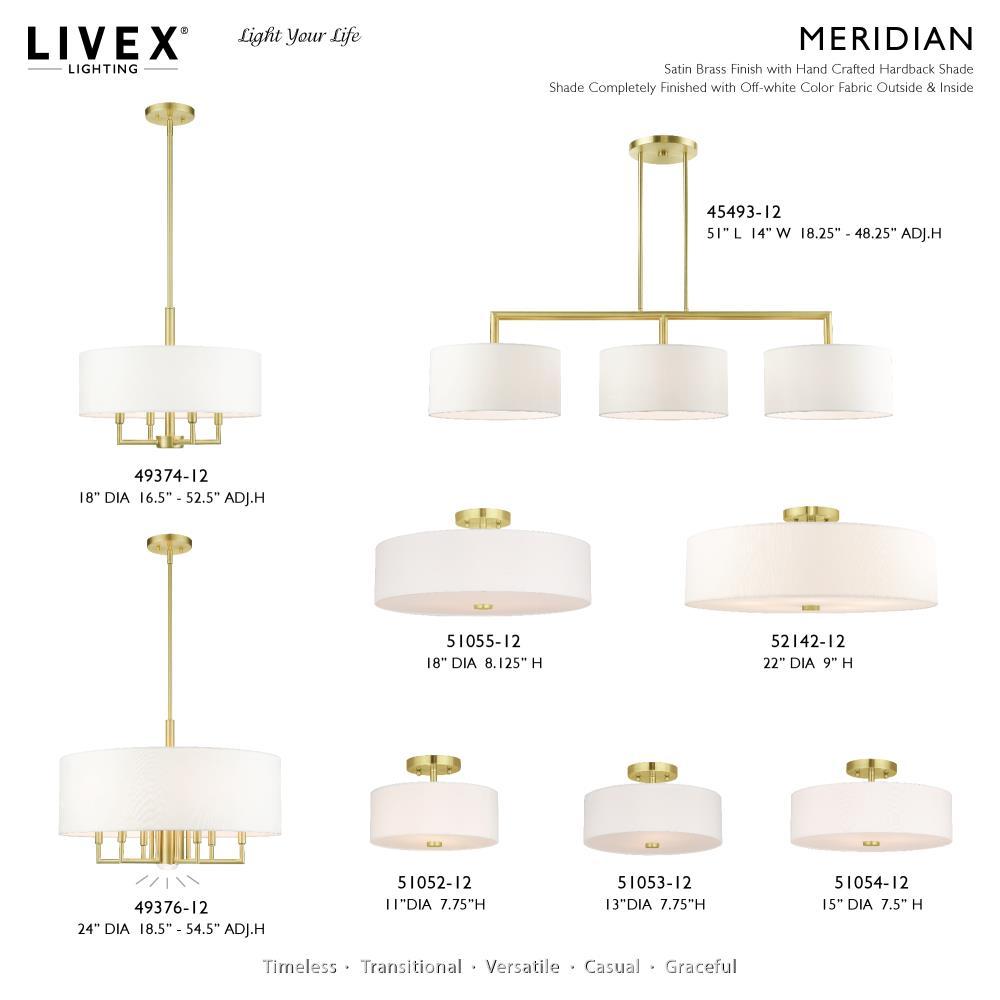 Livex Lighting Meridian 1 - Light Wall Light in  Satin Brass