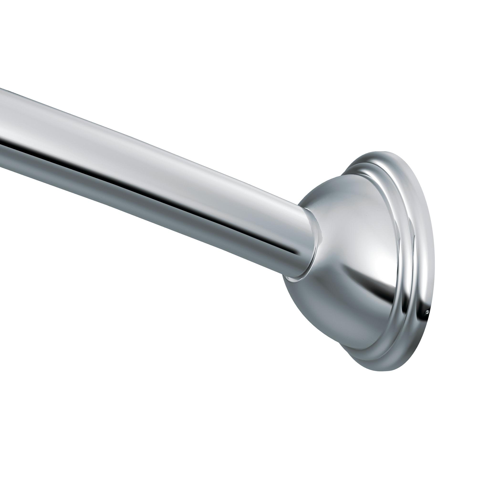Moen Adjustable Curved Shower Rod 72 " X 72 " Chrome Finish