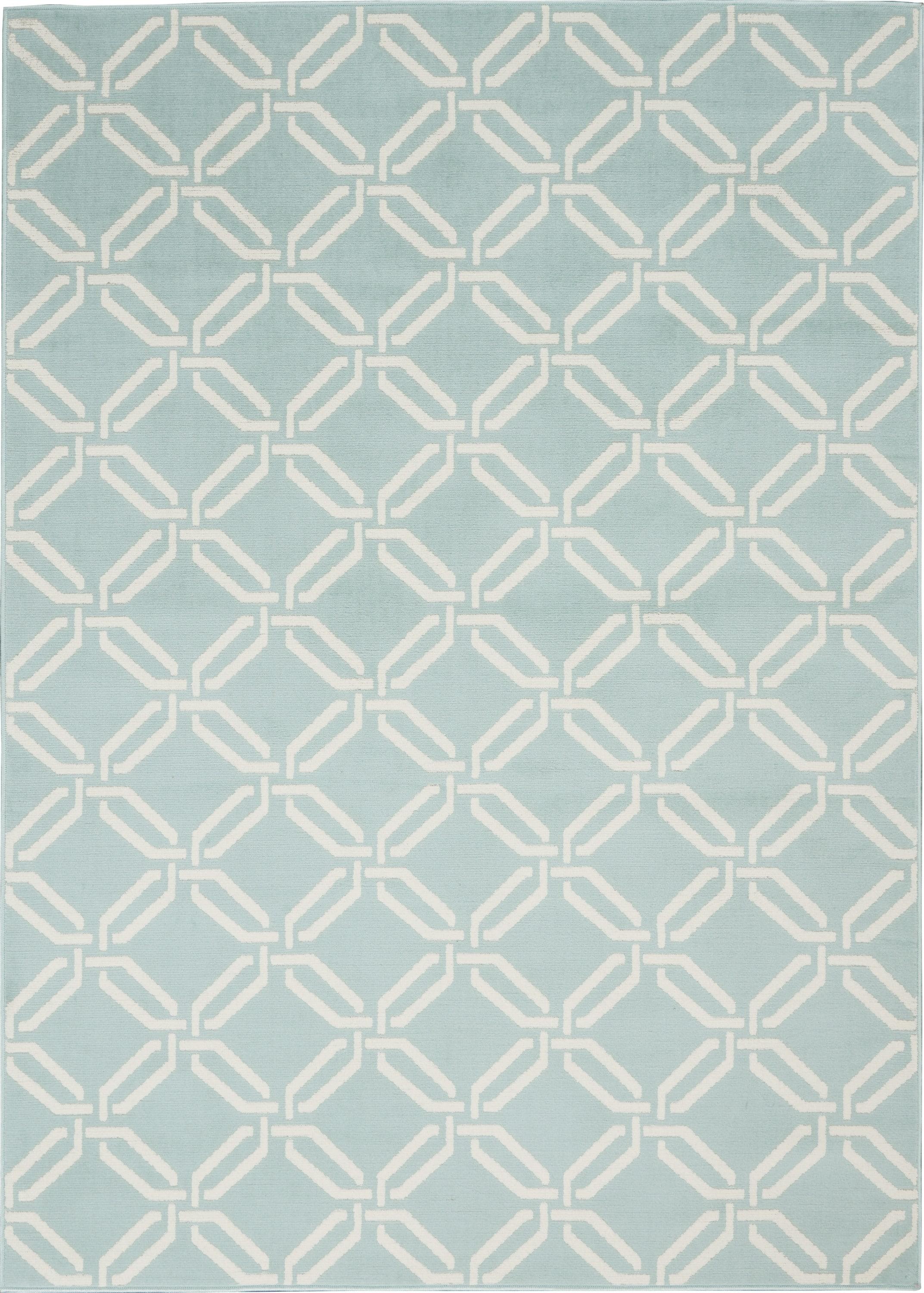 Nourison Jubilant Trellis Green 4' x 6' Area Rug, (4x6)