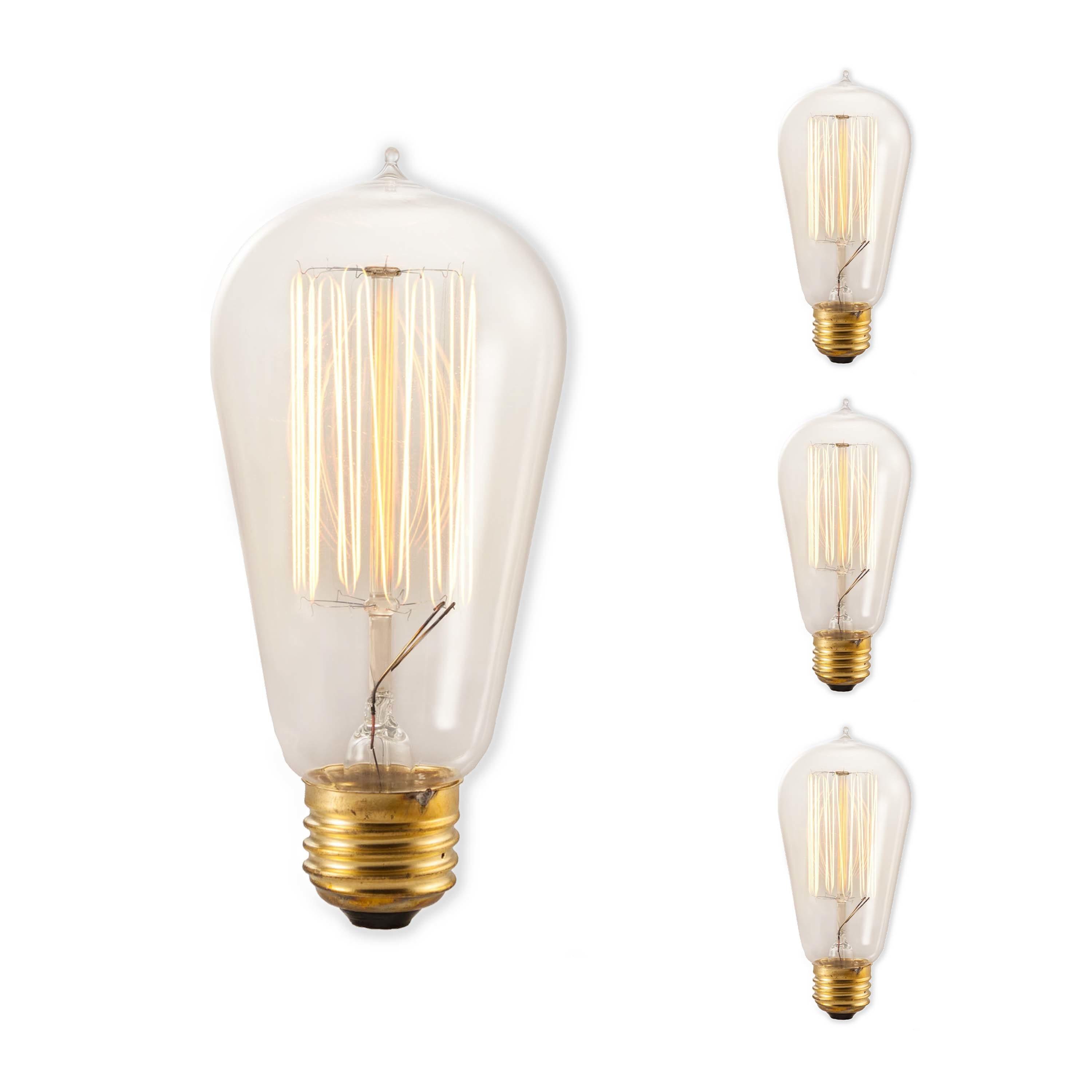 40 Watt Dimmable Nostalgic Edison Squirrel Cage-Style ST18 Light Bulb