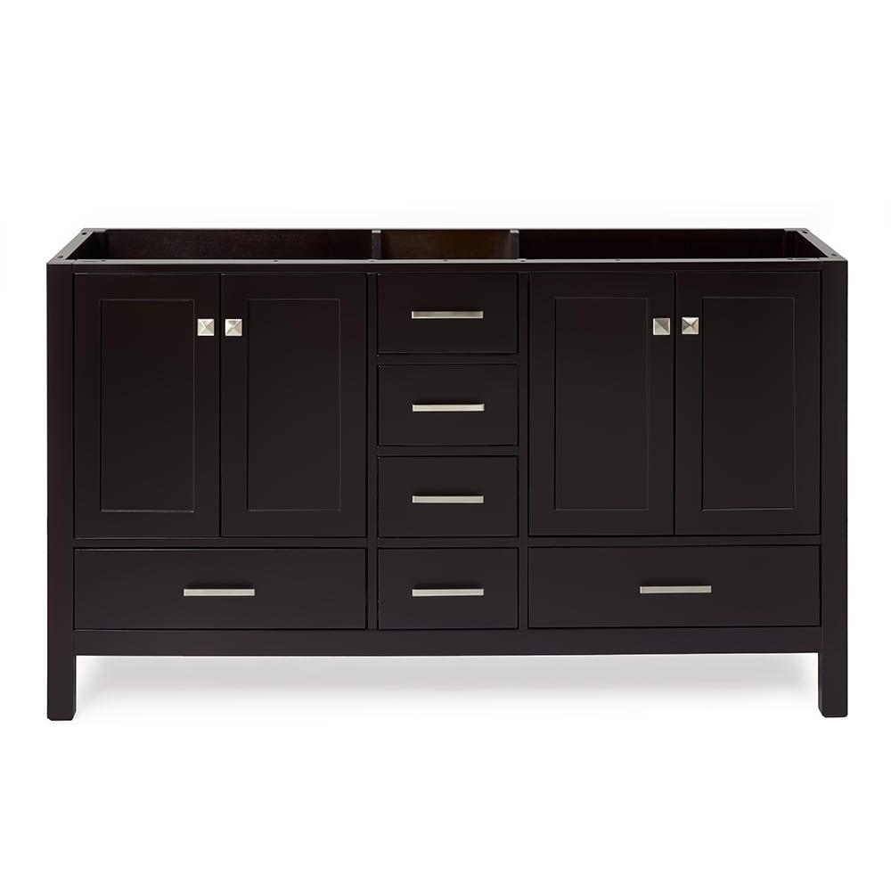 Ariel A061d-Bc Cambridge 60" Double Free Standing Vanity Cabinet Only - Brown